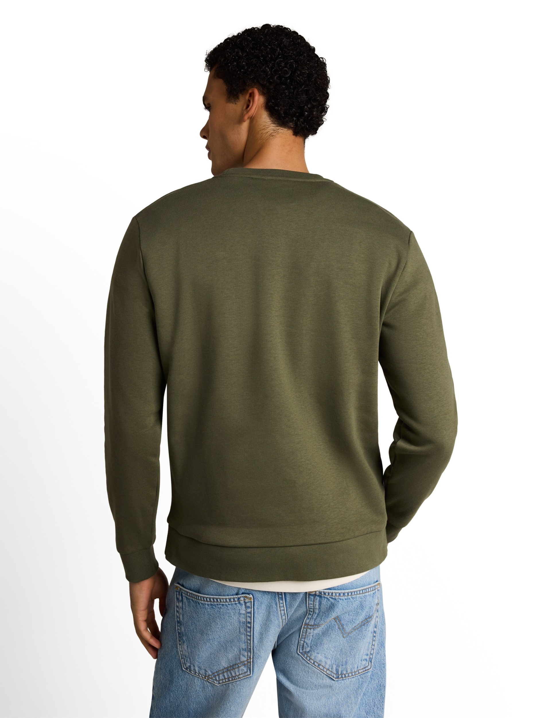 solid crew neck sweatshirt #4