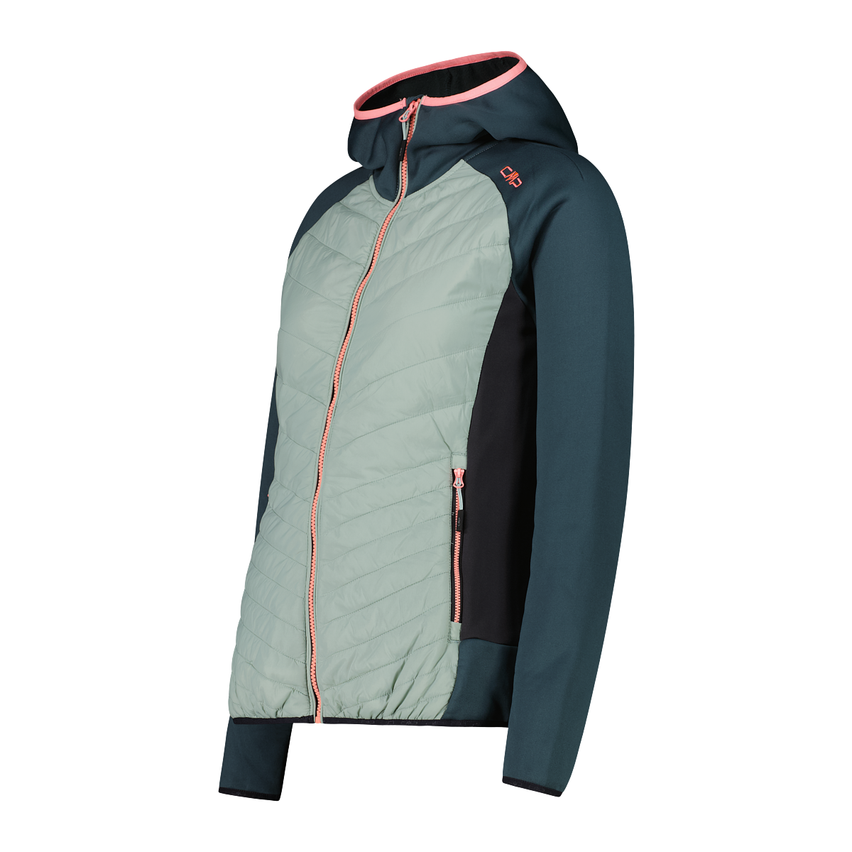 WOMAN JACKET HYBRID FIX HOOD #3