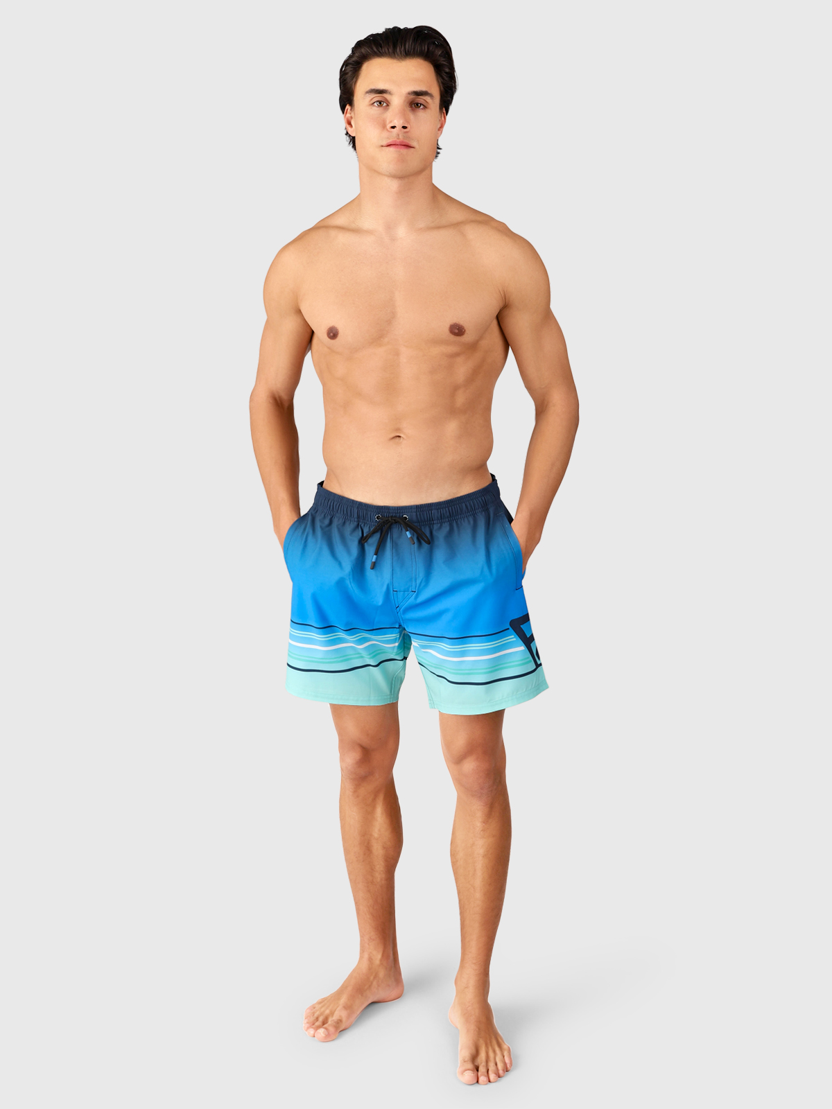 Bru-conic-Stripe Men Swim Shorts #5