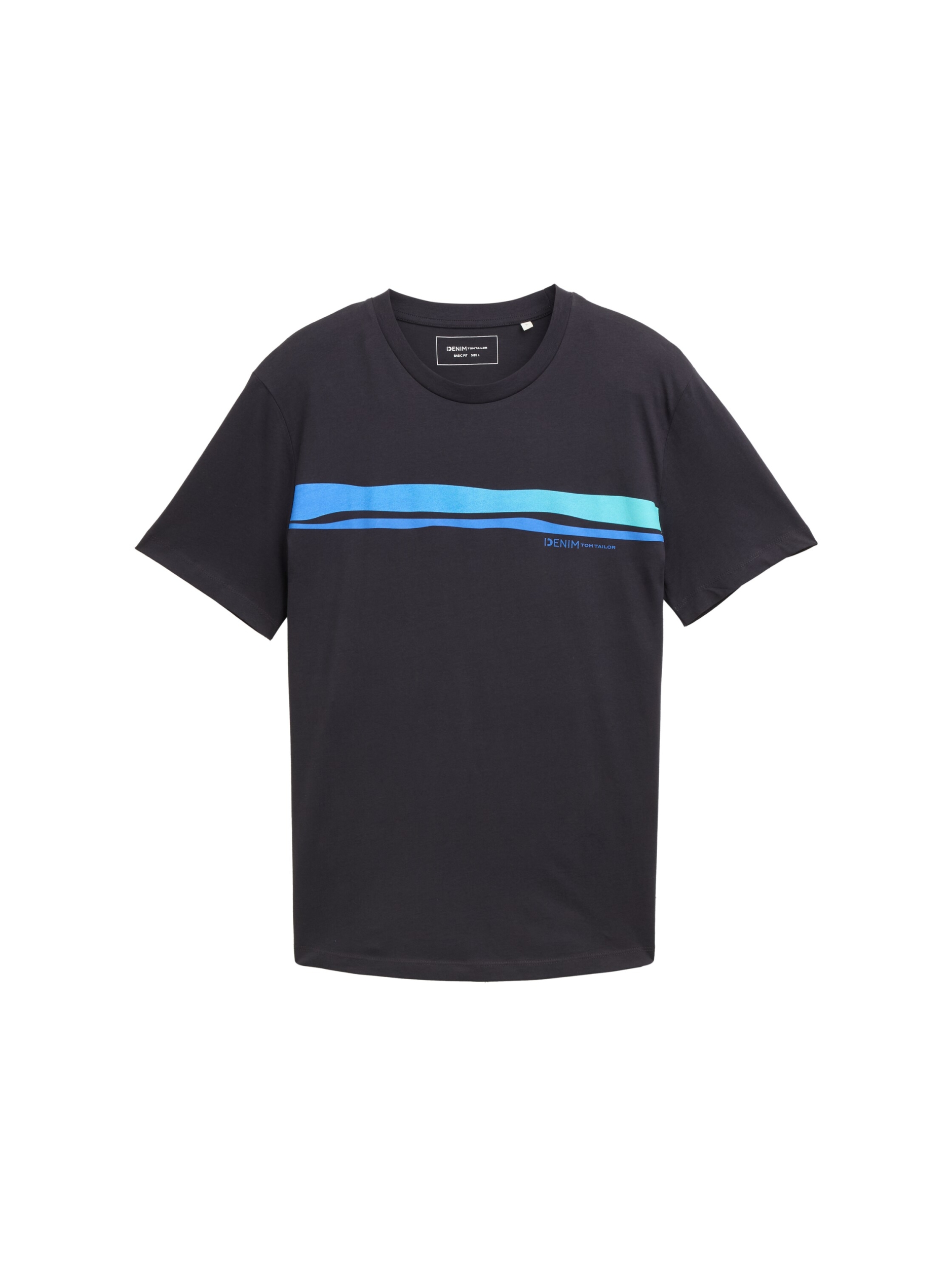 printed rounded hem t-shirt #1