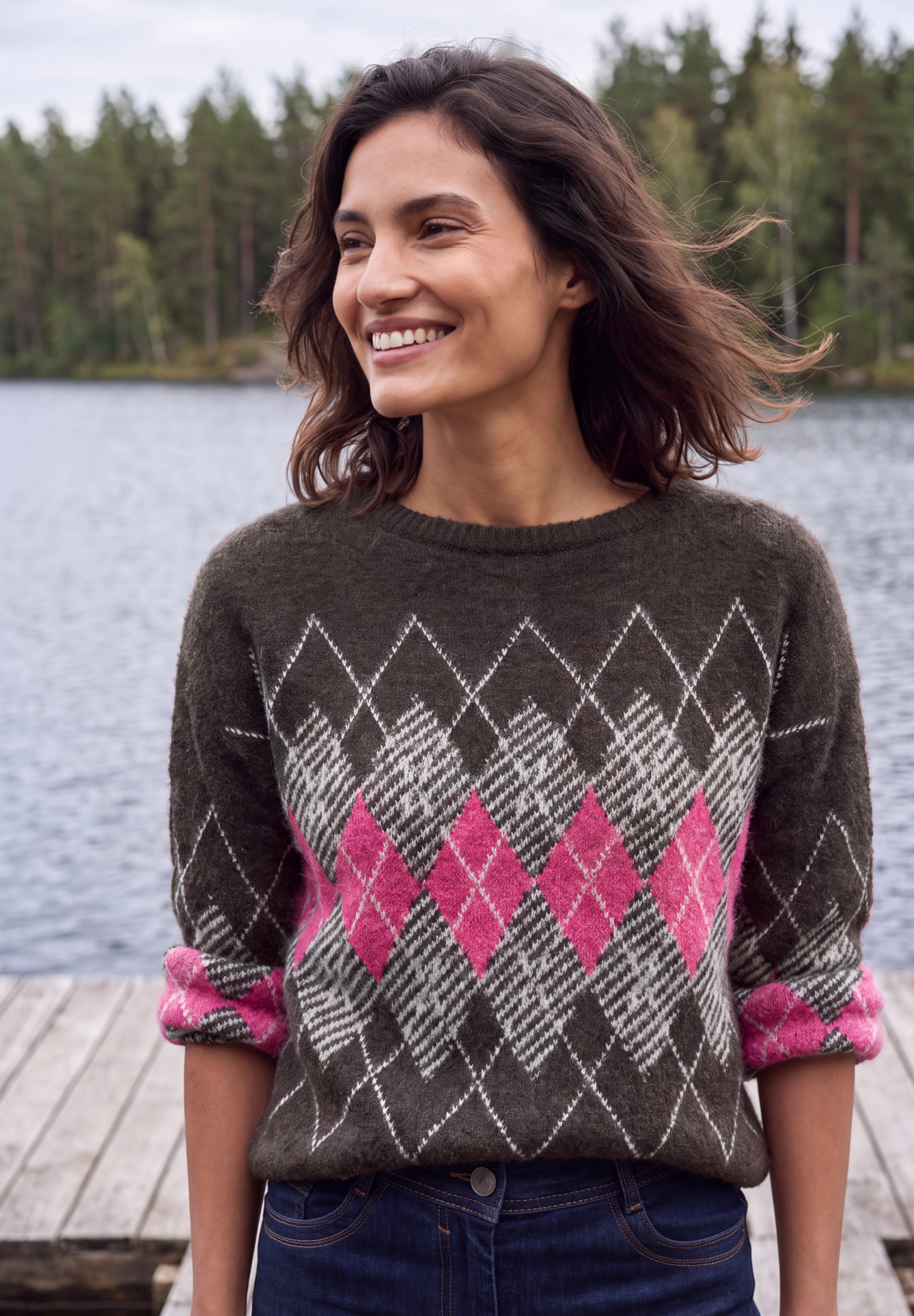 TOS Feather yarn AOP sweater #3
