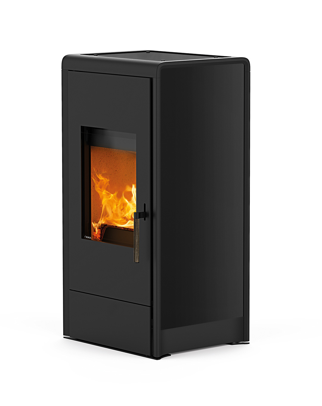 RIKA-Kaminofen COOK mit Dekorglas schwarz, Korpus schwarz