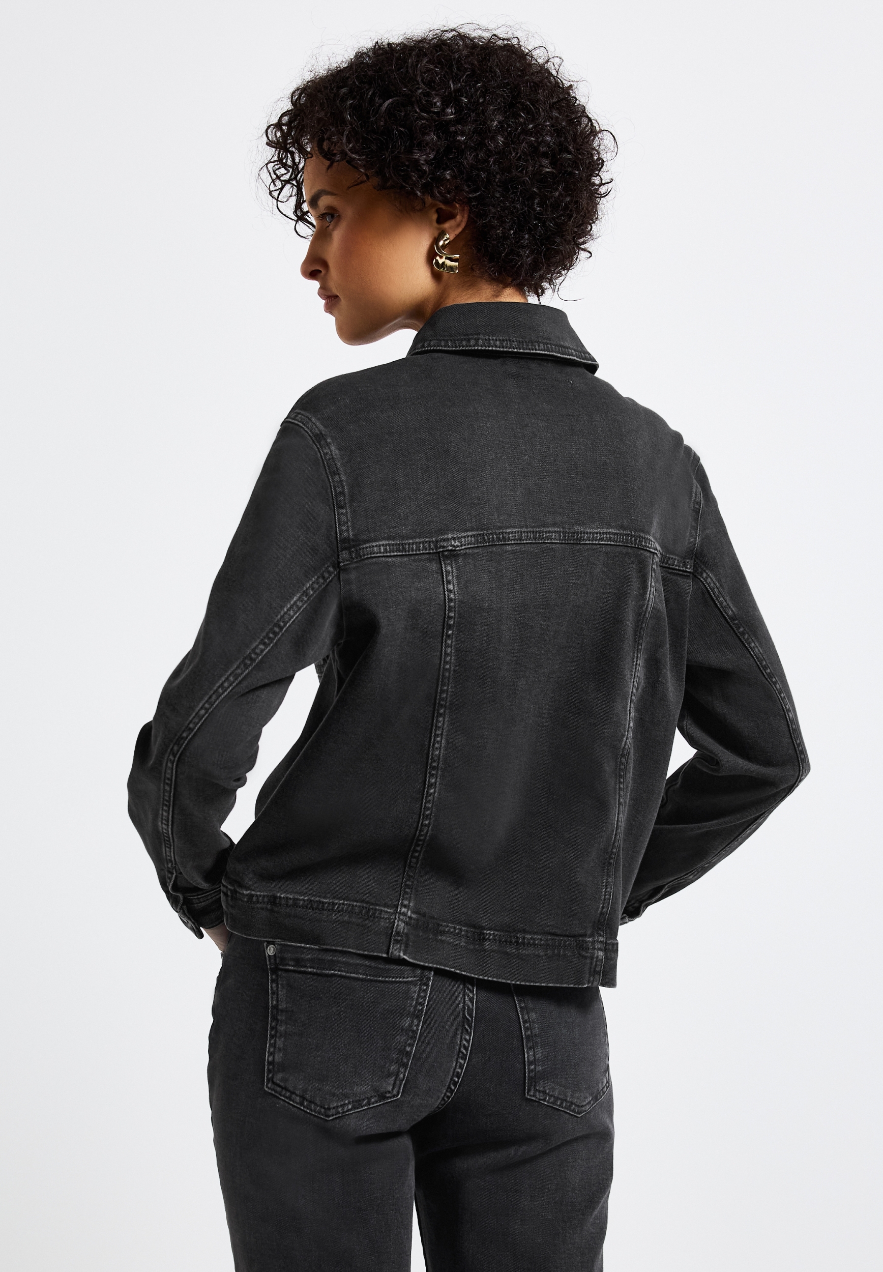 Style Denim-Jacket.black washe #4