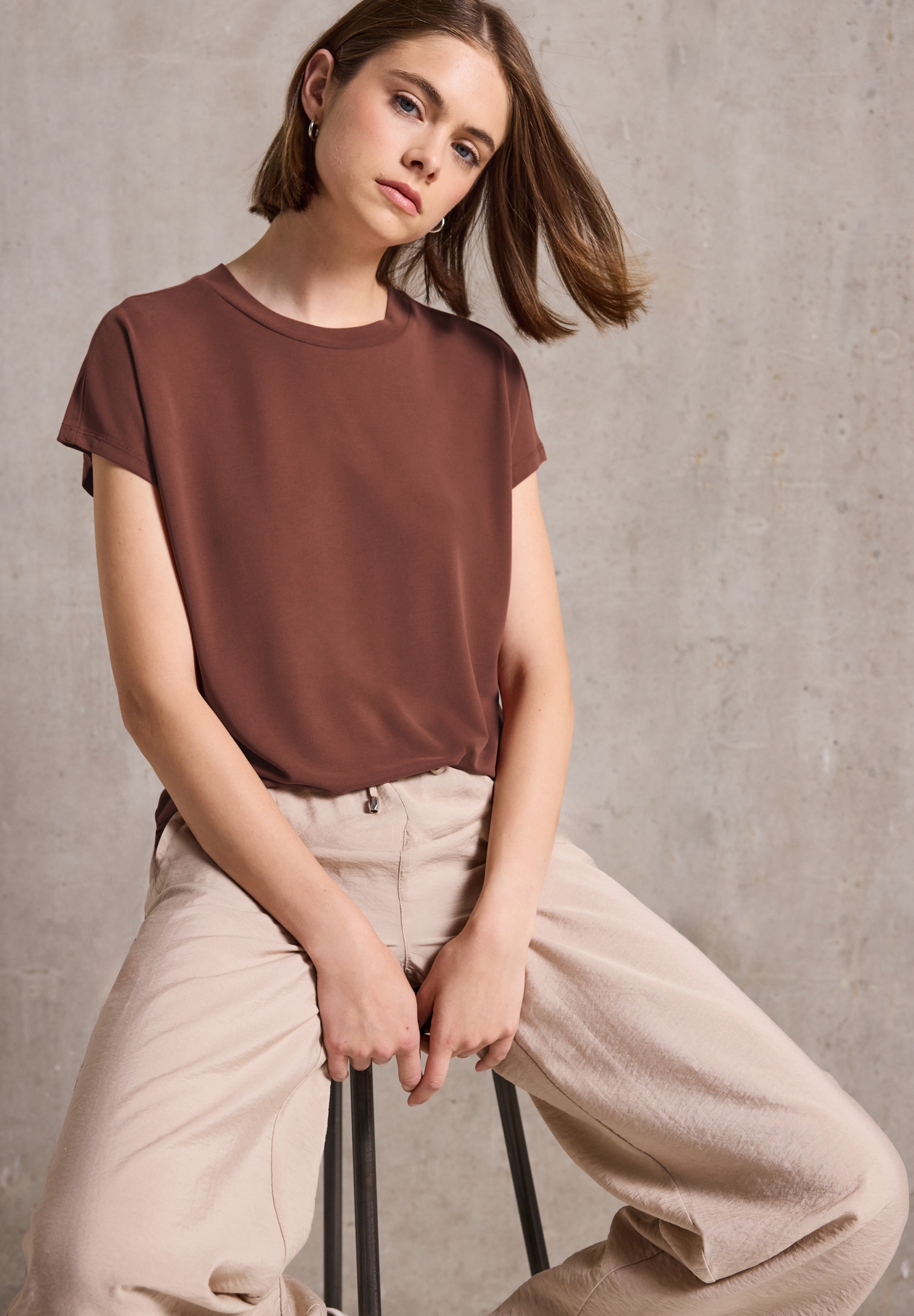 silk look basic shirt #5
