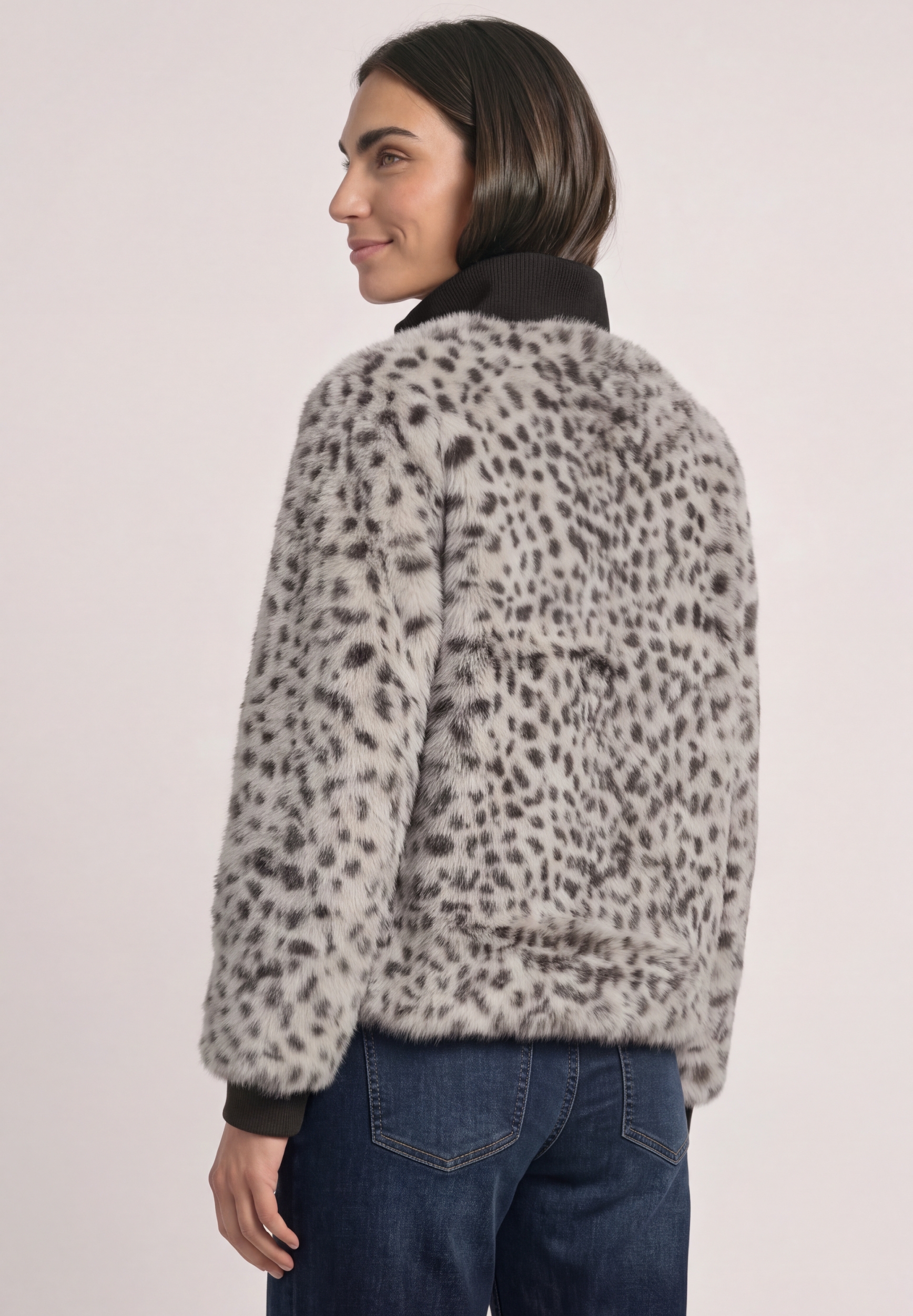 Fake Fur Jkt w. AOP #5