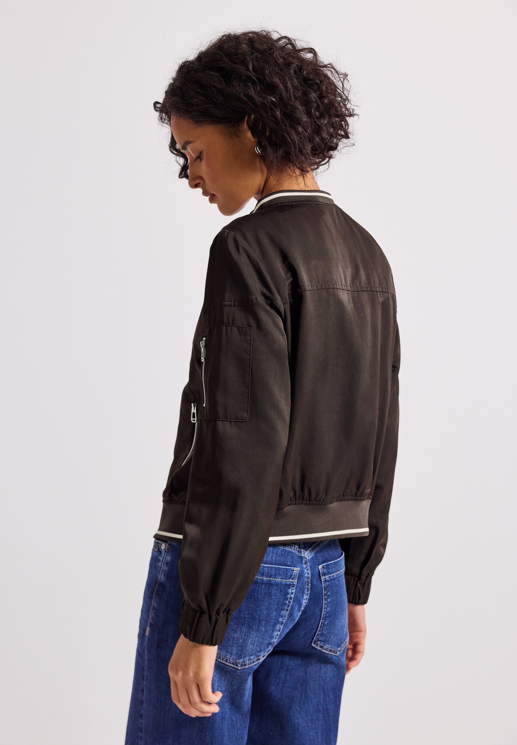 Satin Bomber Blouson Jkt w. Co #4