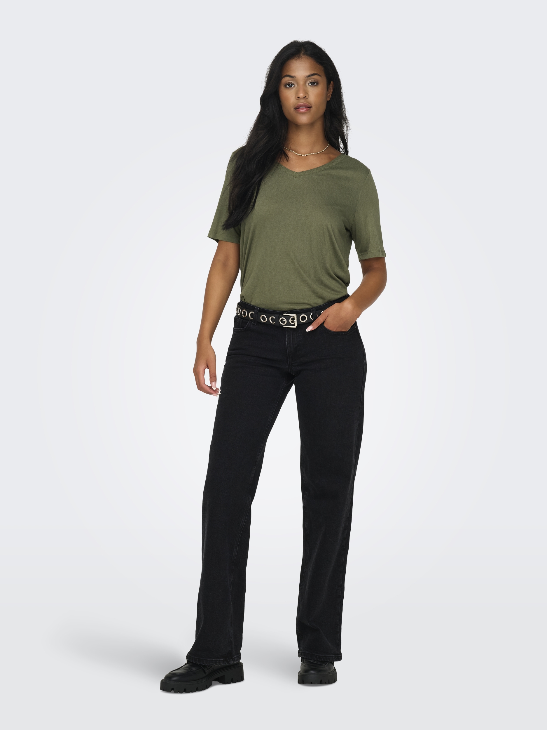 ONLELISE S/S V-NECK TOP JRS NOOS #5