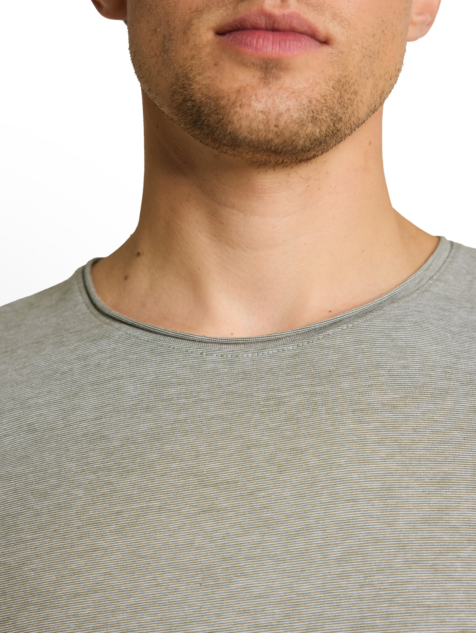rounded hem finestripe t-shirt #5
