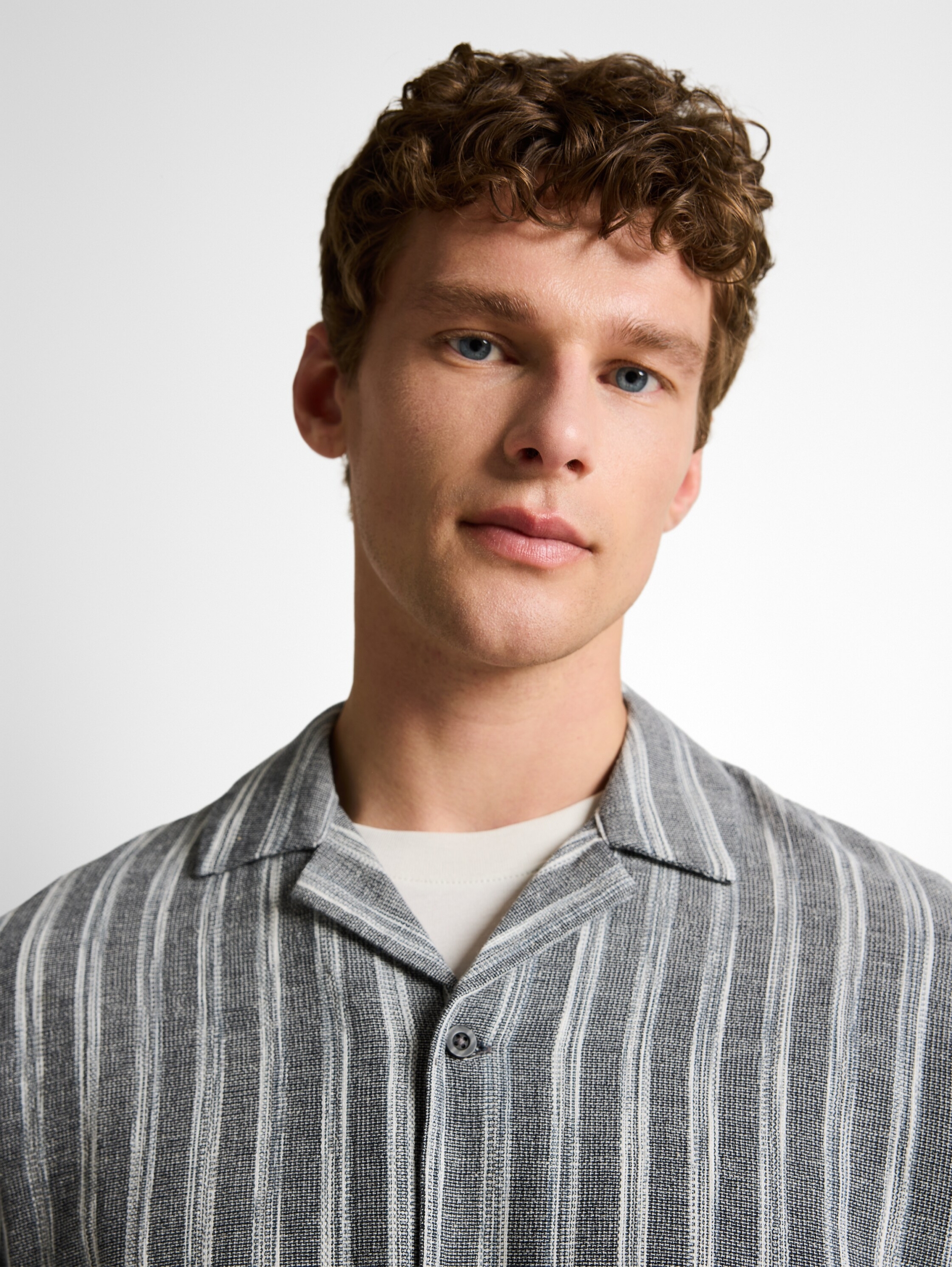 relaxed structured striped shi #6