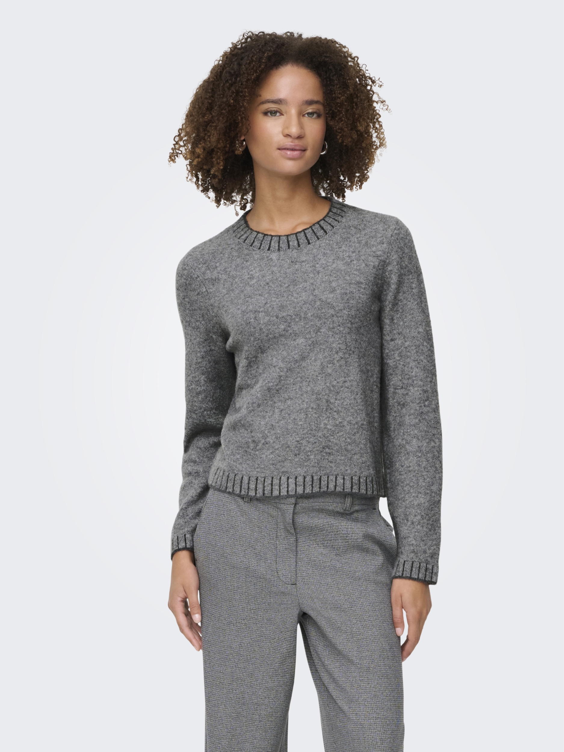 ONLFINA LS STITCH O-NECK CC KNT #6
