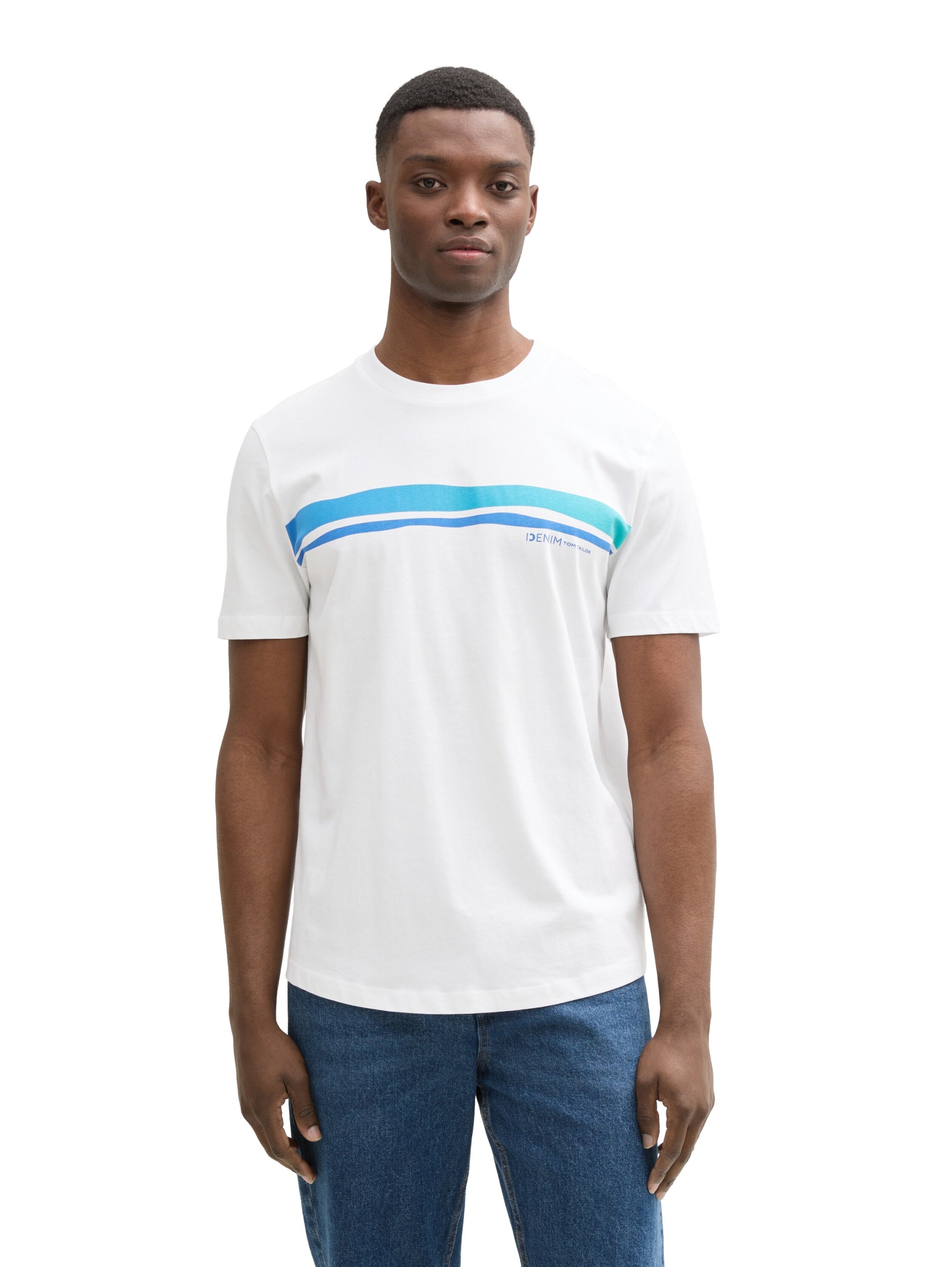 printed rounded hem t-shirt #4