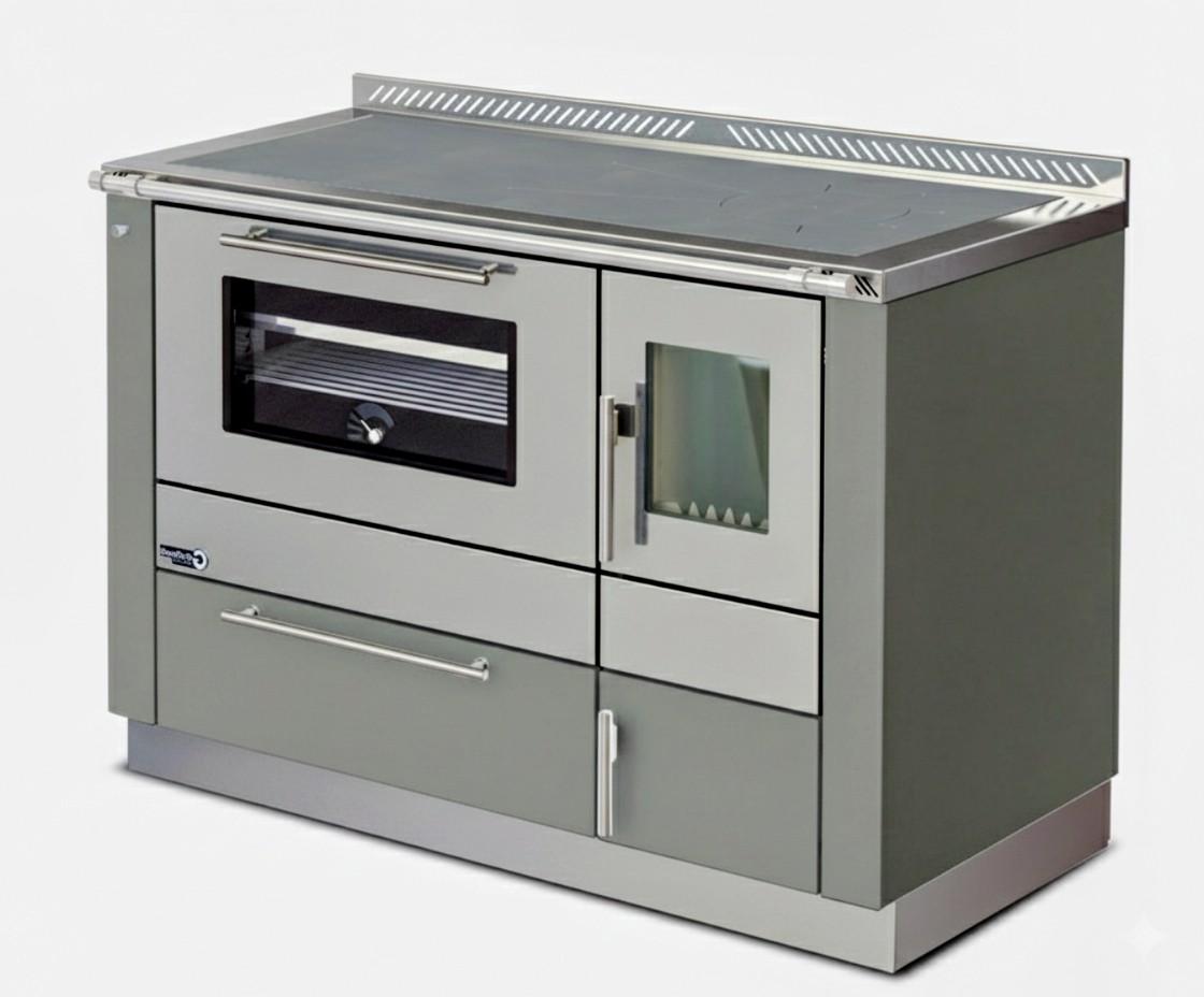 Wirtschaftsherd WH 1100, RA hinten seitlich, Edelstahl, Sichtfenster, Thermometer #1