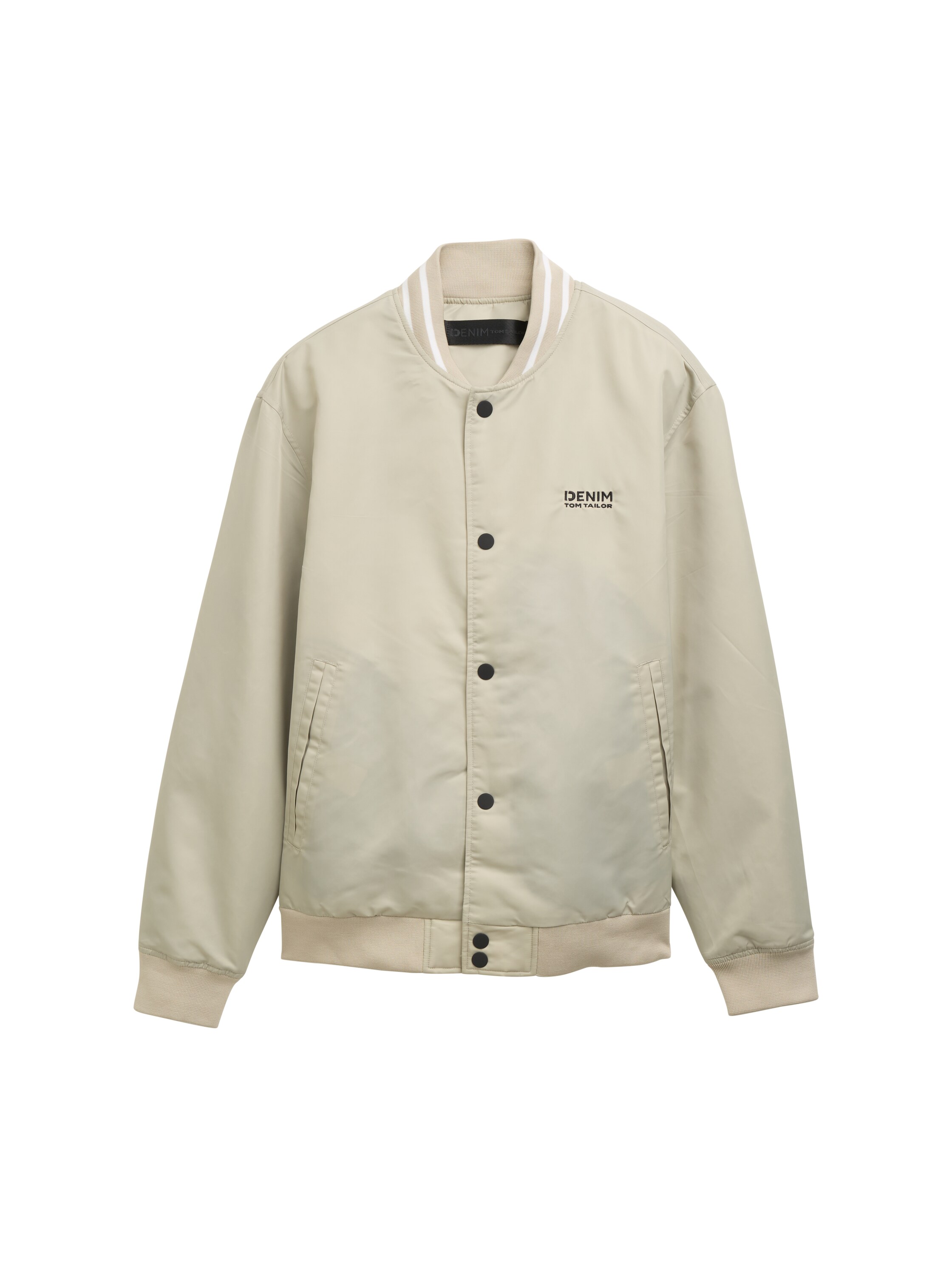 College Bomberjacke mit Logo-Stickerei