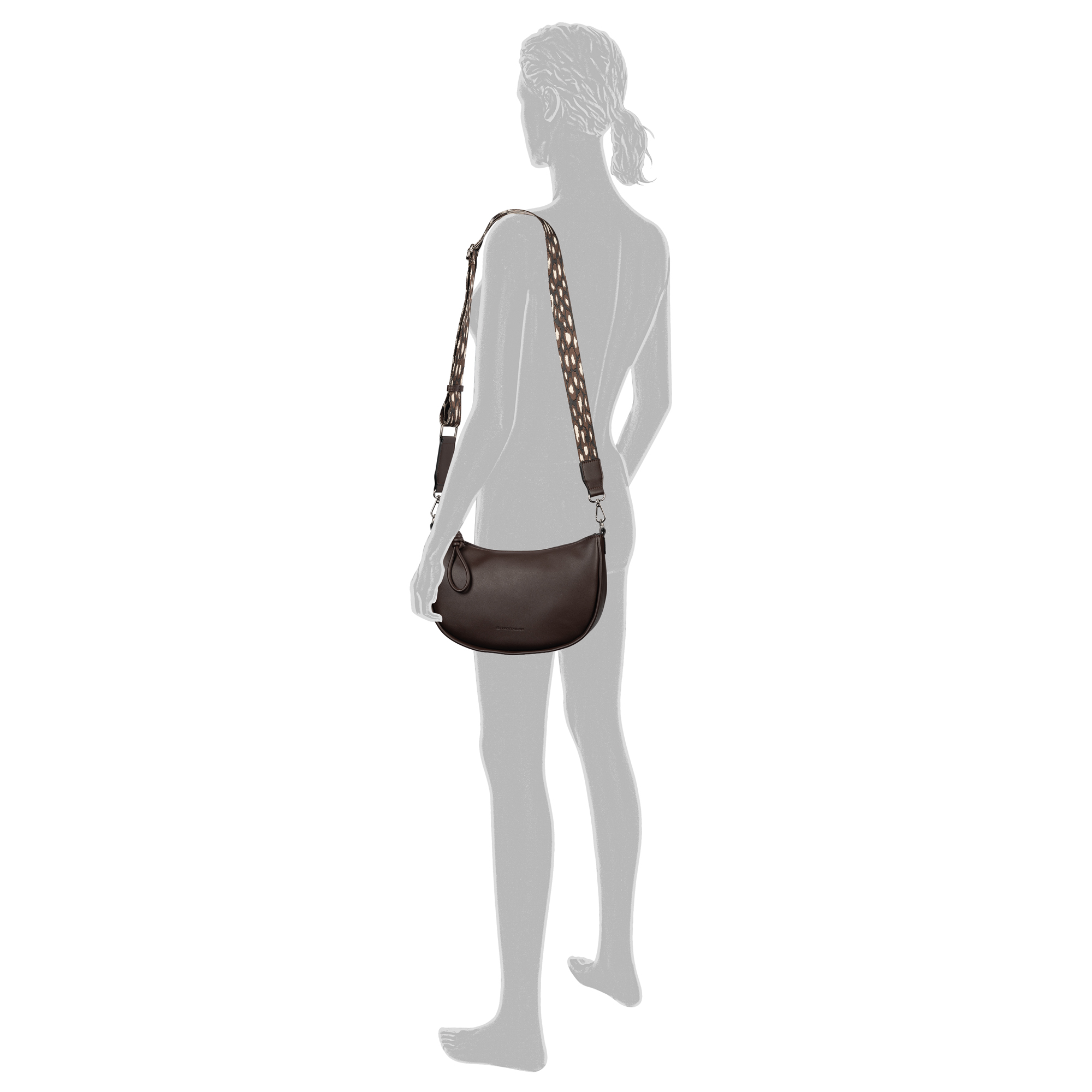 Tatiana, Banana bag, dark brown #4