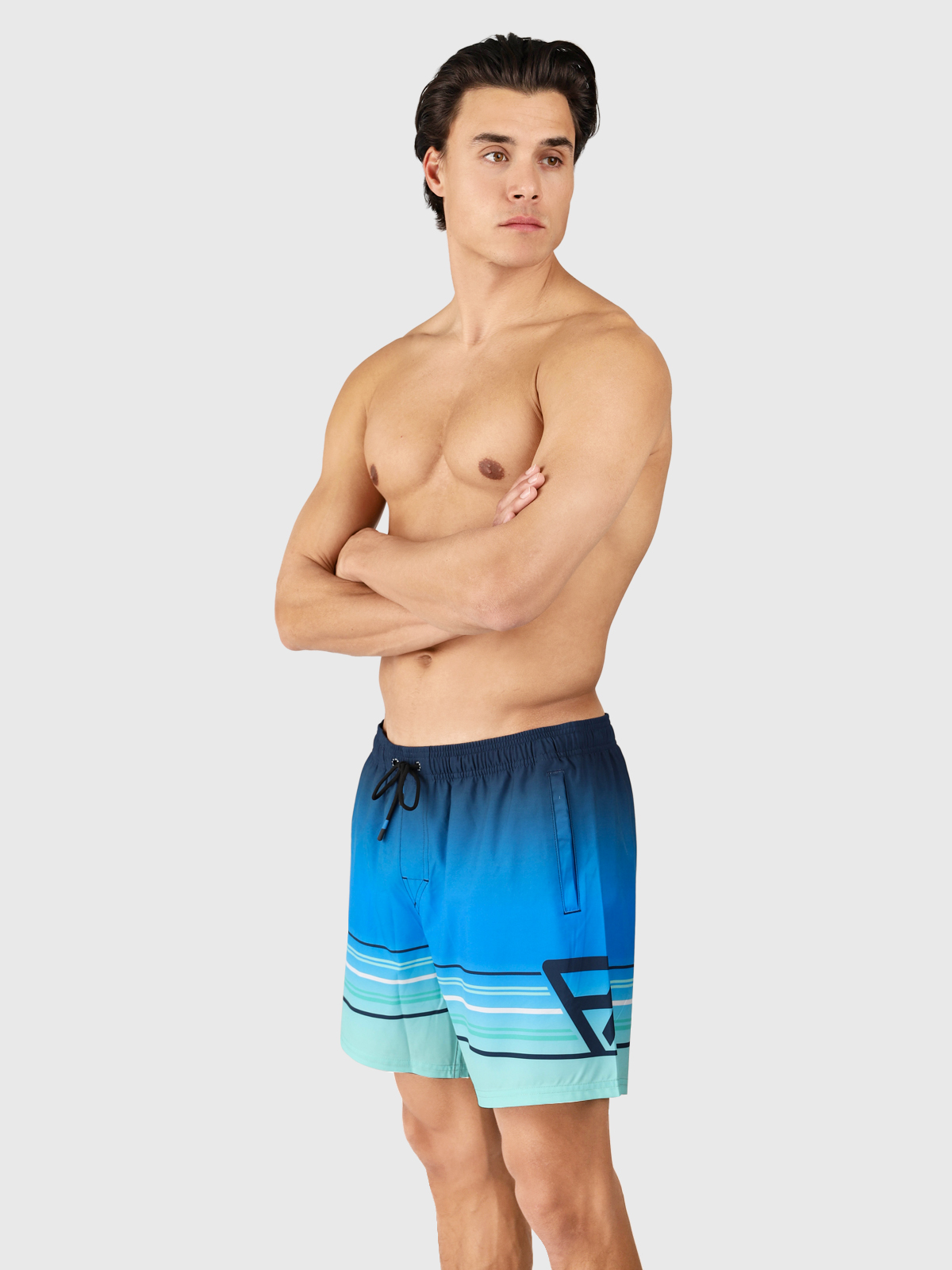 Bru-conic-Stripe Men Swim Shorts #4