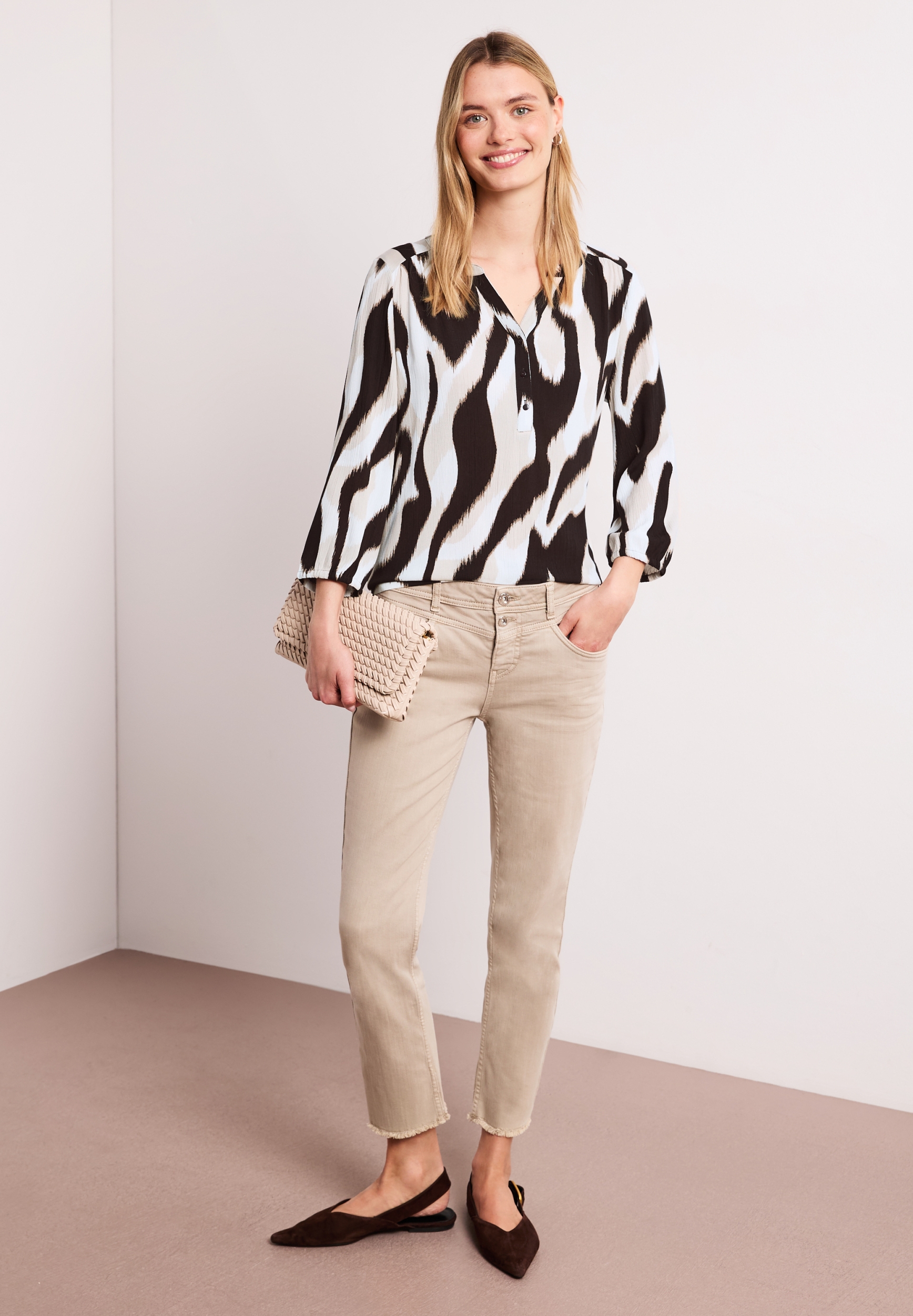 printed mat-mix shirt w.button #5