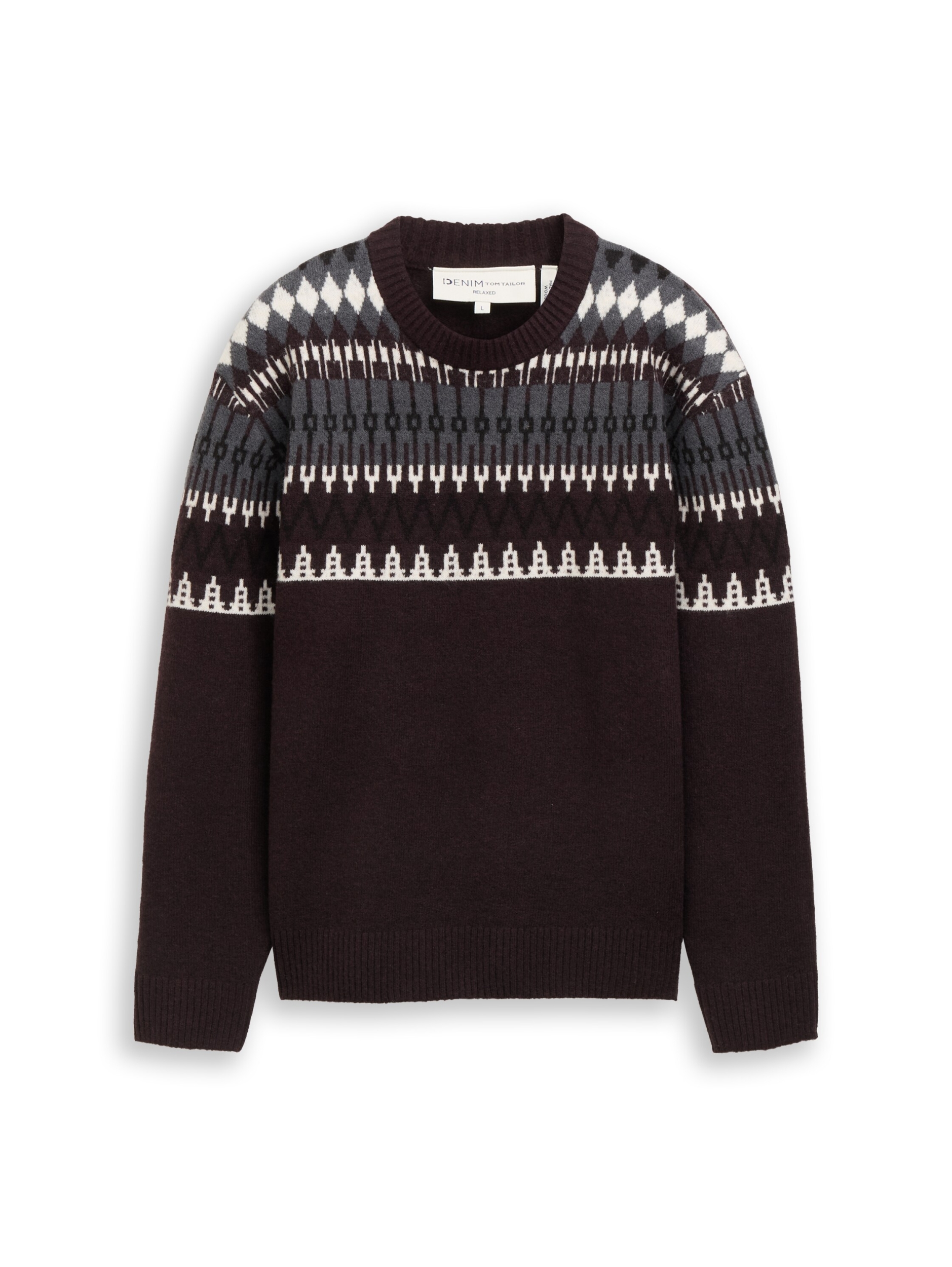 fair isle crew neck knit #1