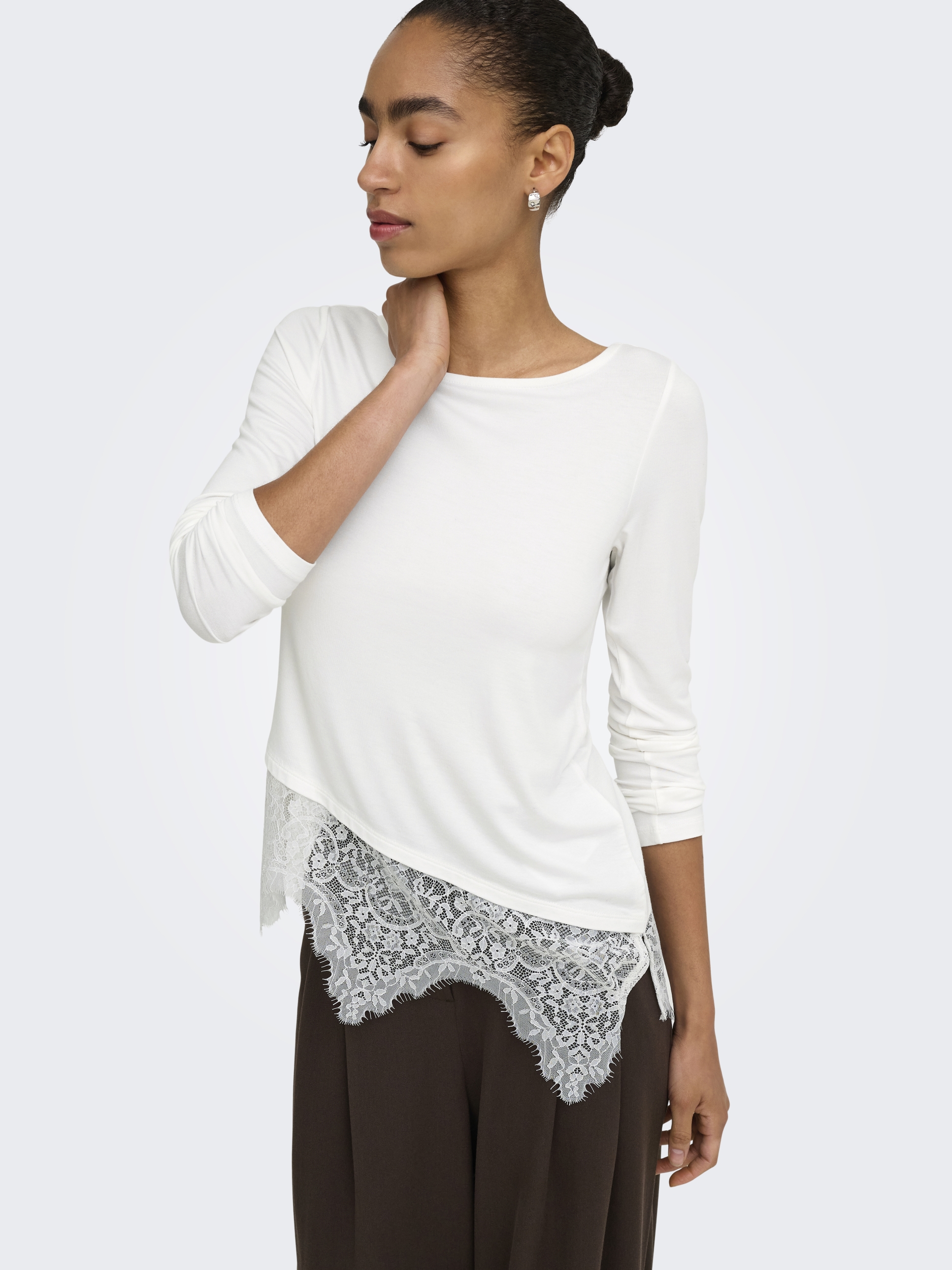 ONLLAILA LS LACE MIX TOP JRS #7