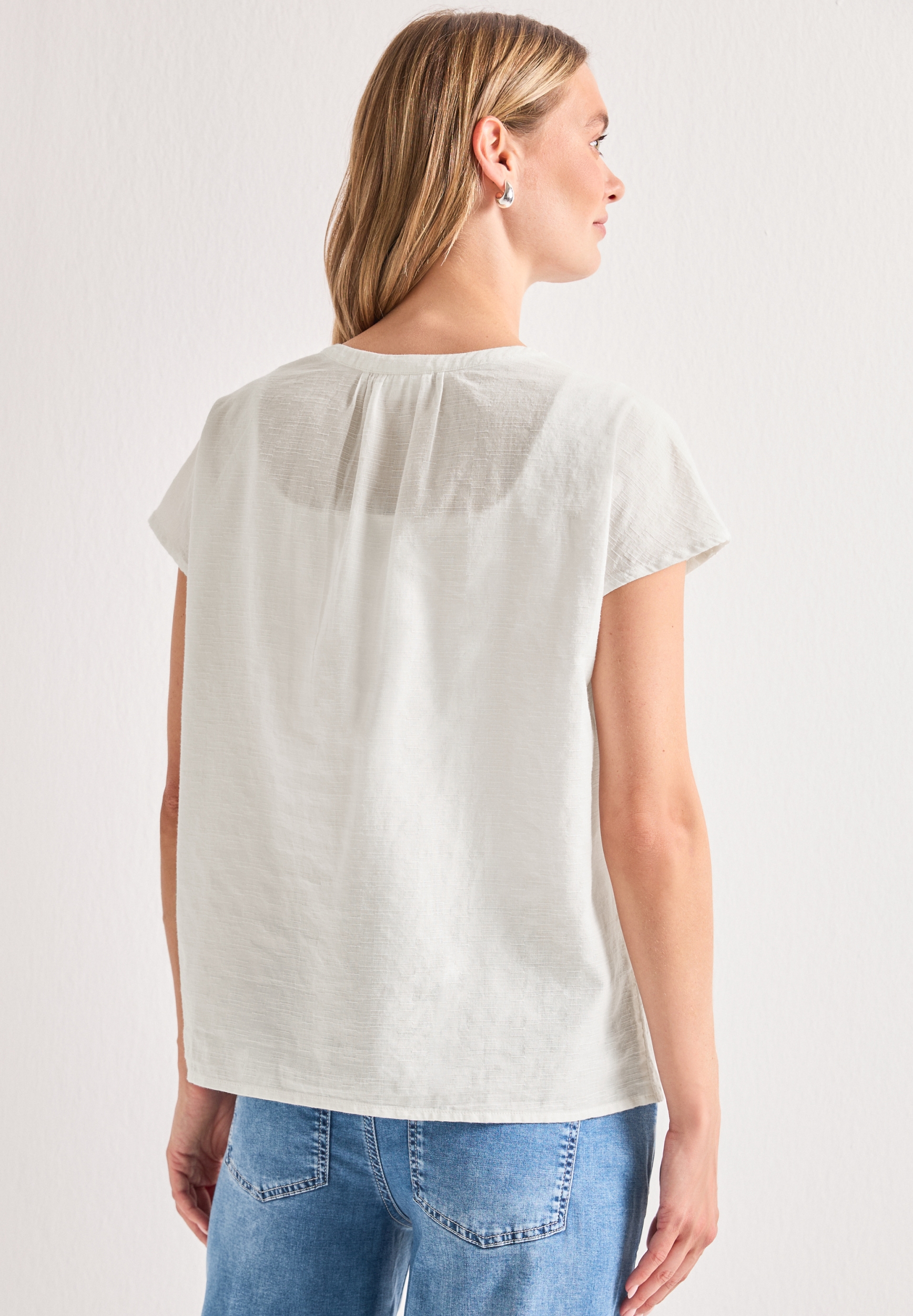 Buttoned splitneck blouse w ta #4