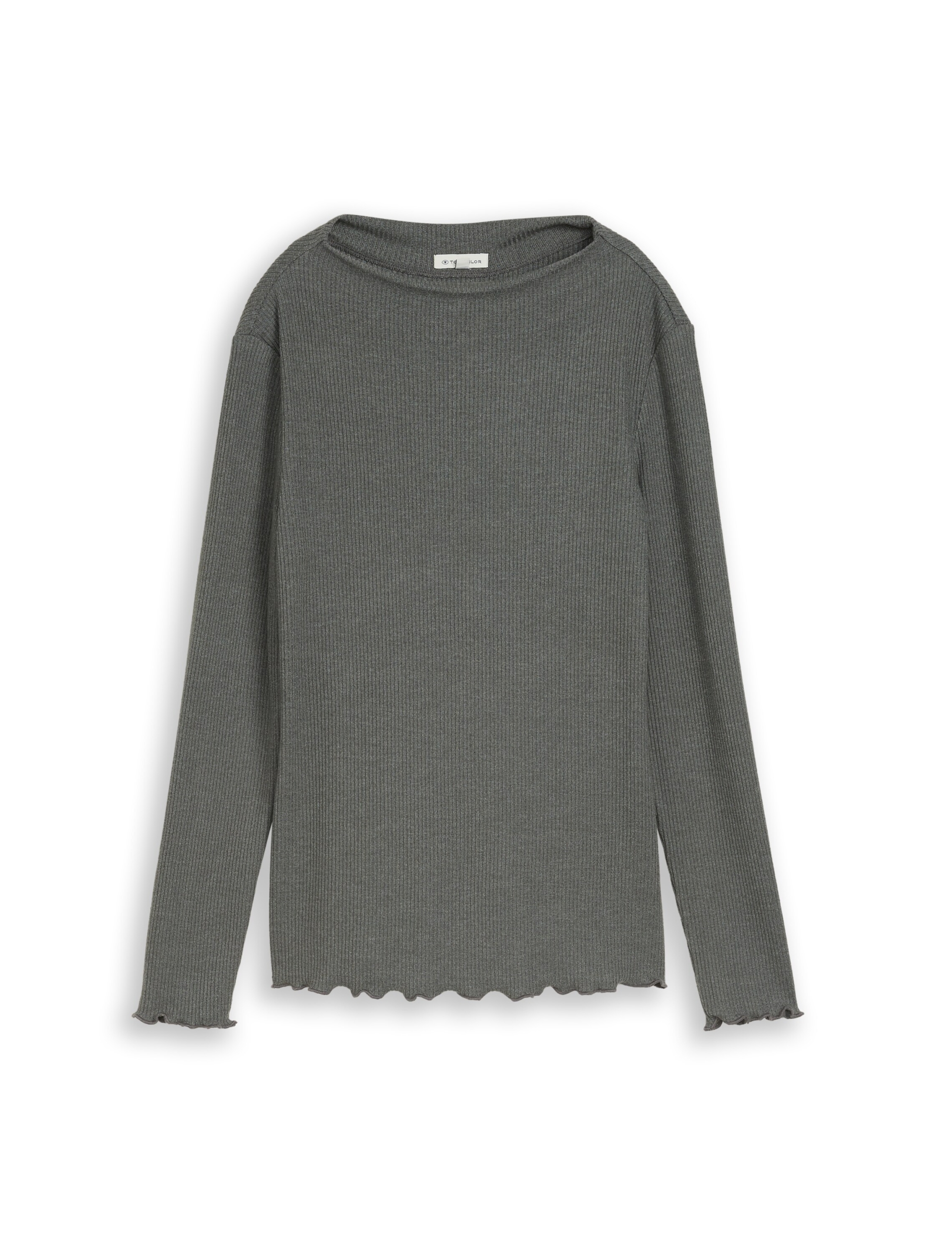 T-shirt rib with lettuce hems #1