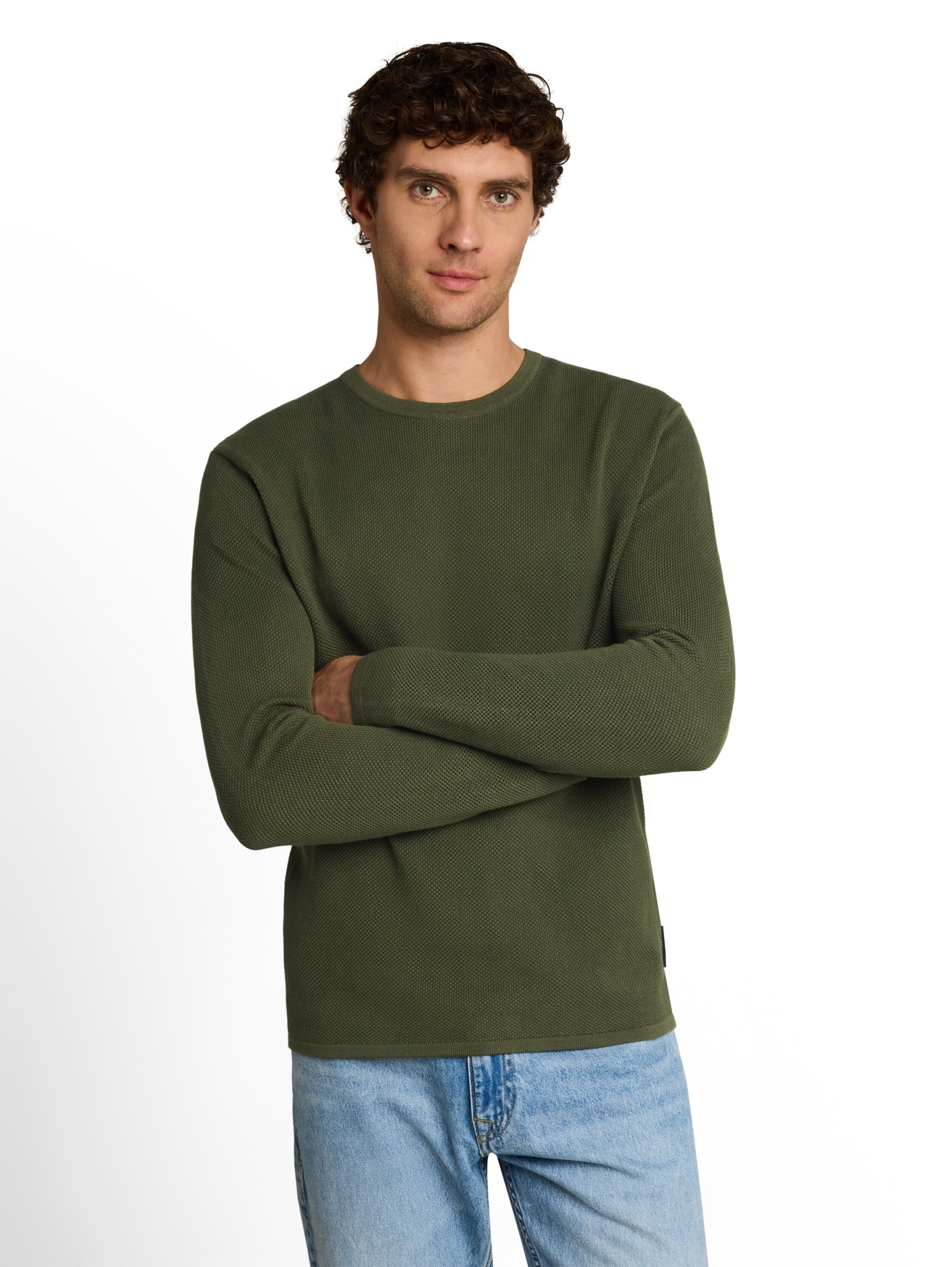 basic structred crew neck knit #5