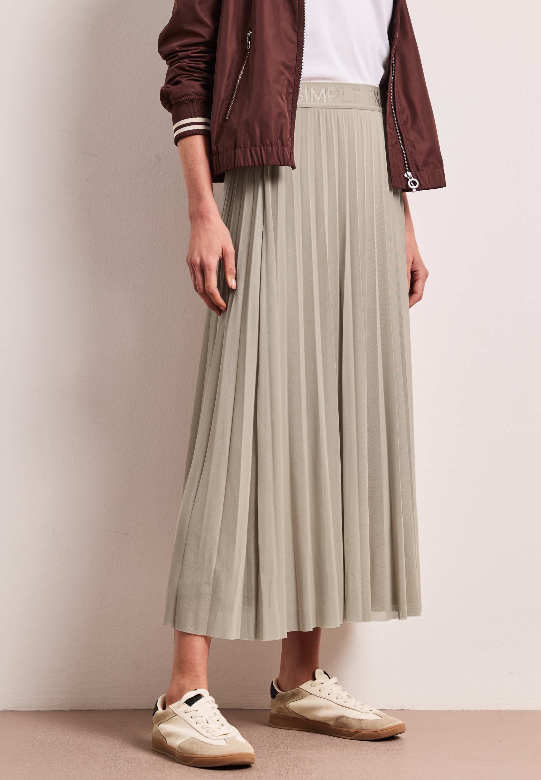 Mesh Plissée Skirt_solid #5