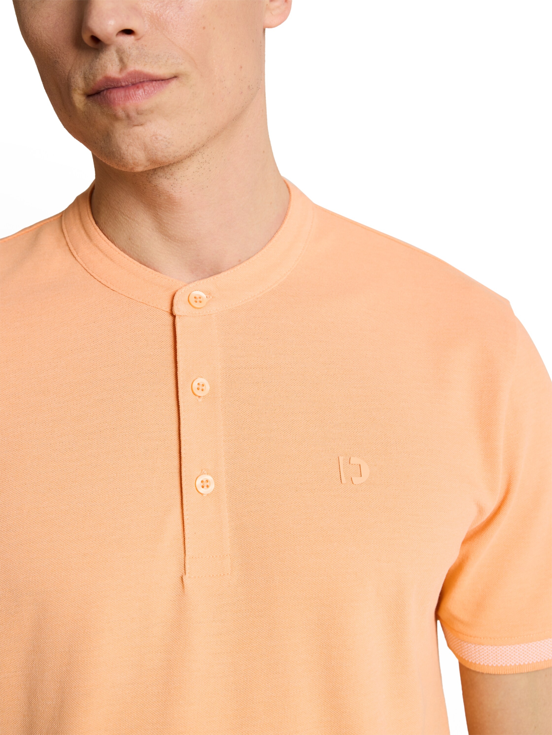 stand up collar two tone polo #6