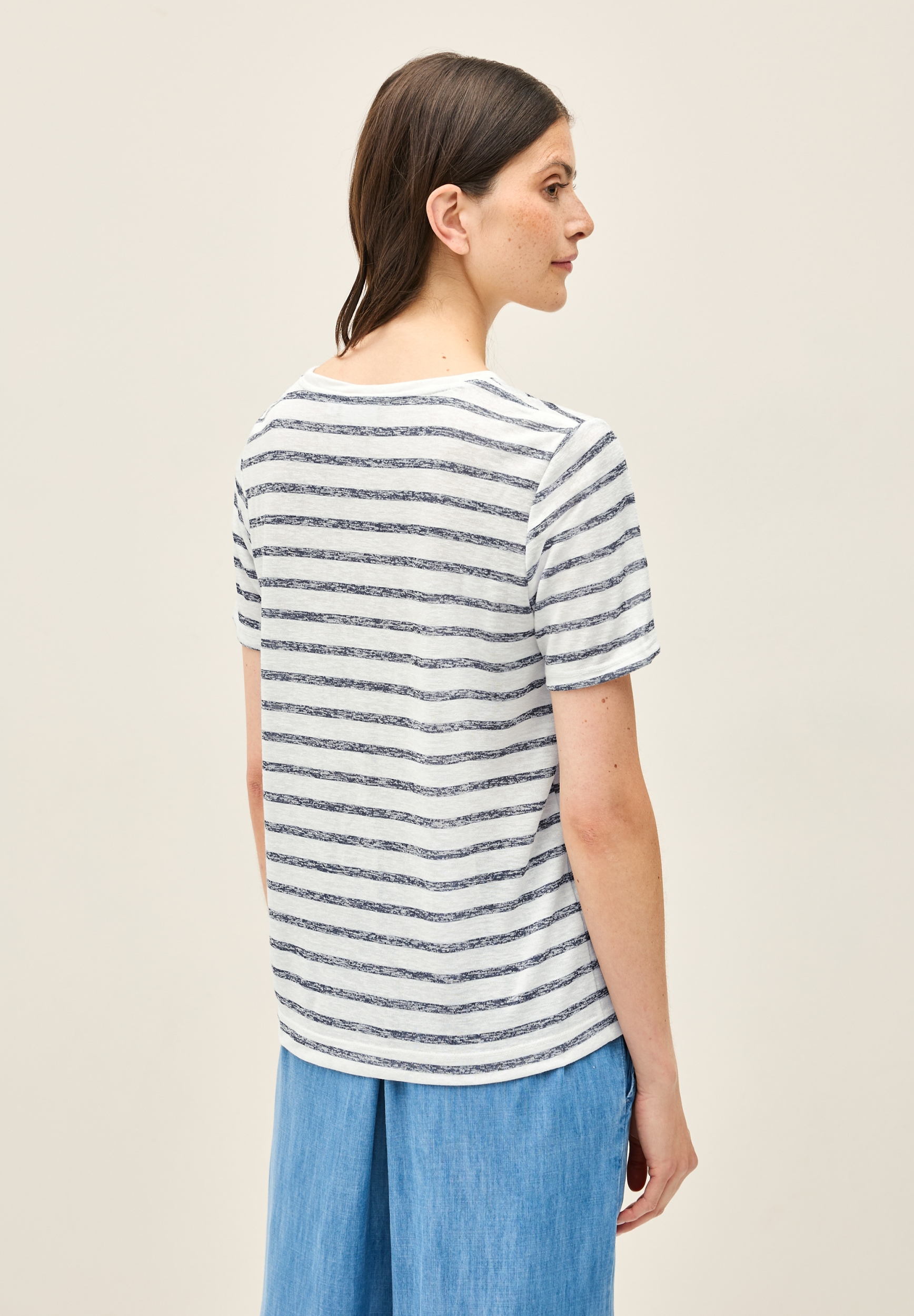 Striped Summer Knit V-Neck #4