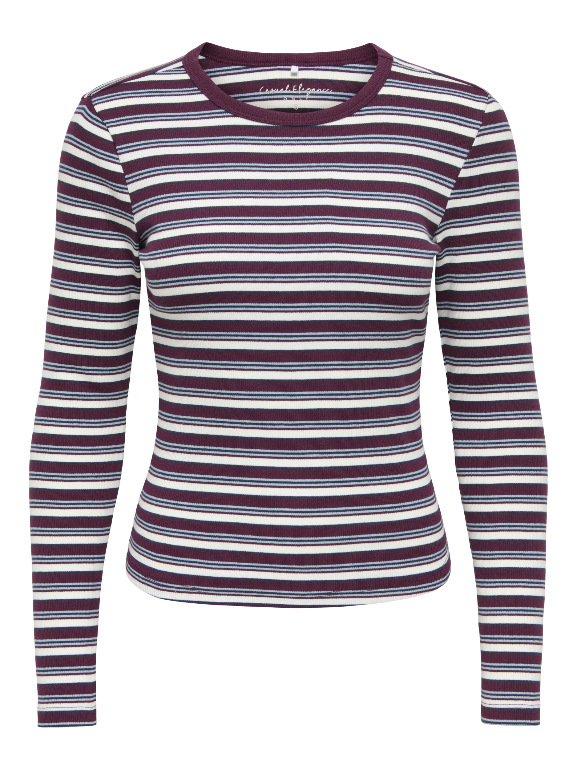 ONLVAL L/S O-NECK STRIPE TOP JRS #1