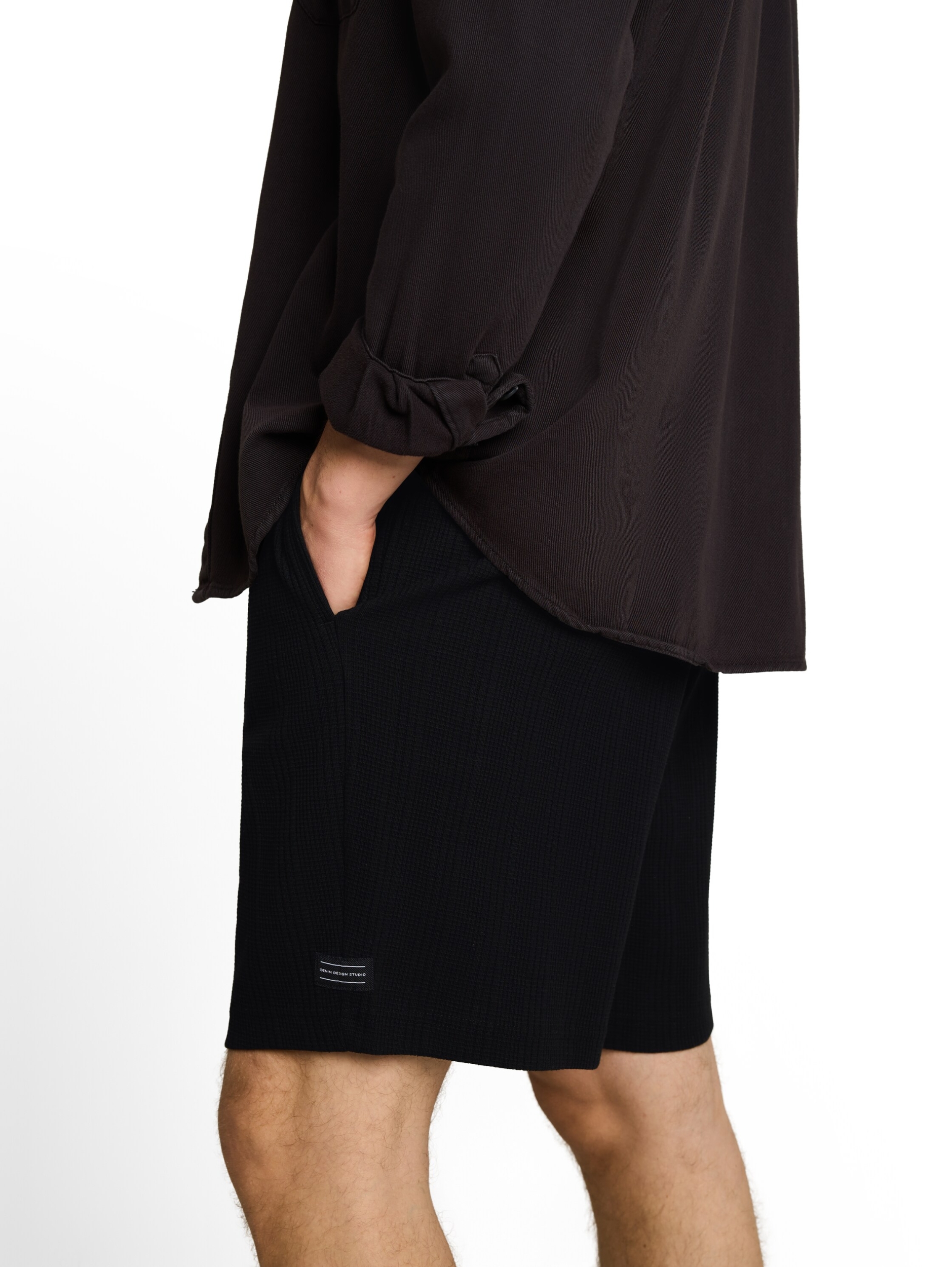 relaxed structured sweat short #5