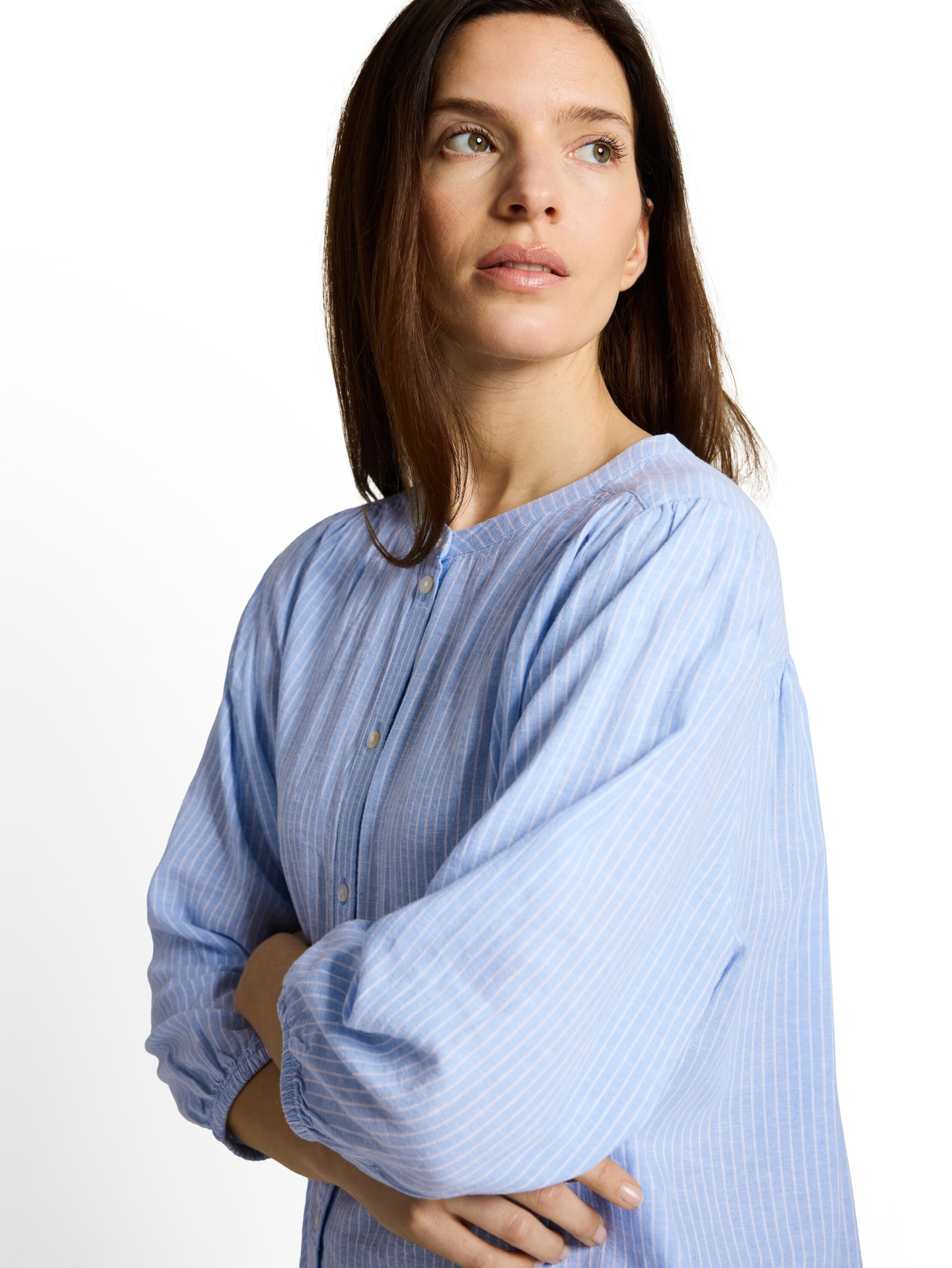 blouse feminine with linen #6