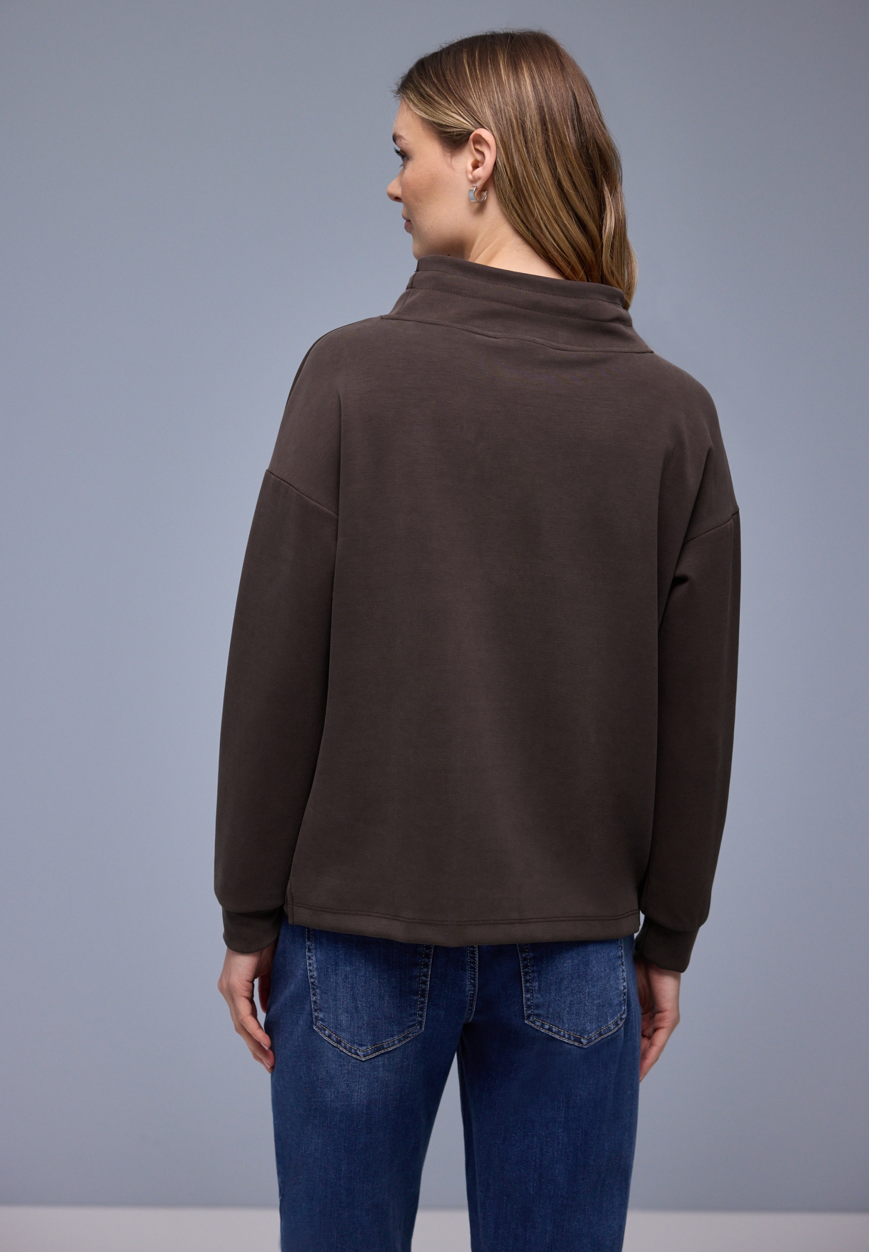 LTD QR silk look shirt w.strip #4