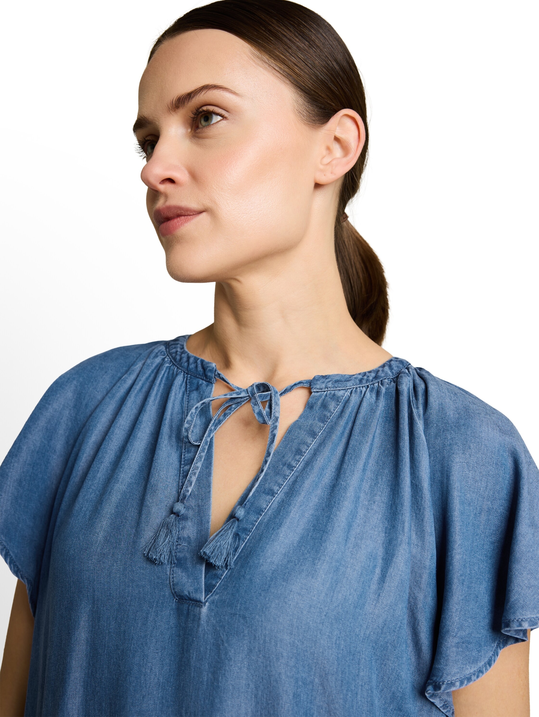 dress feminine denim look #5