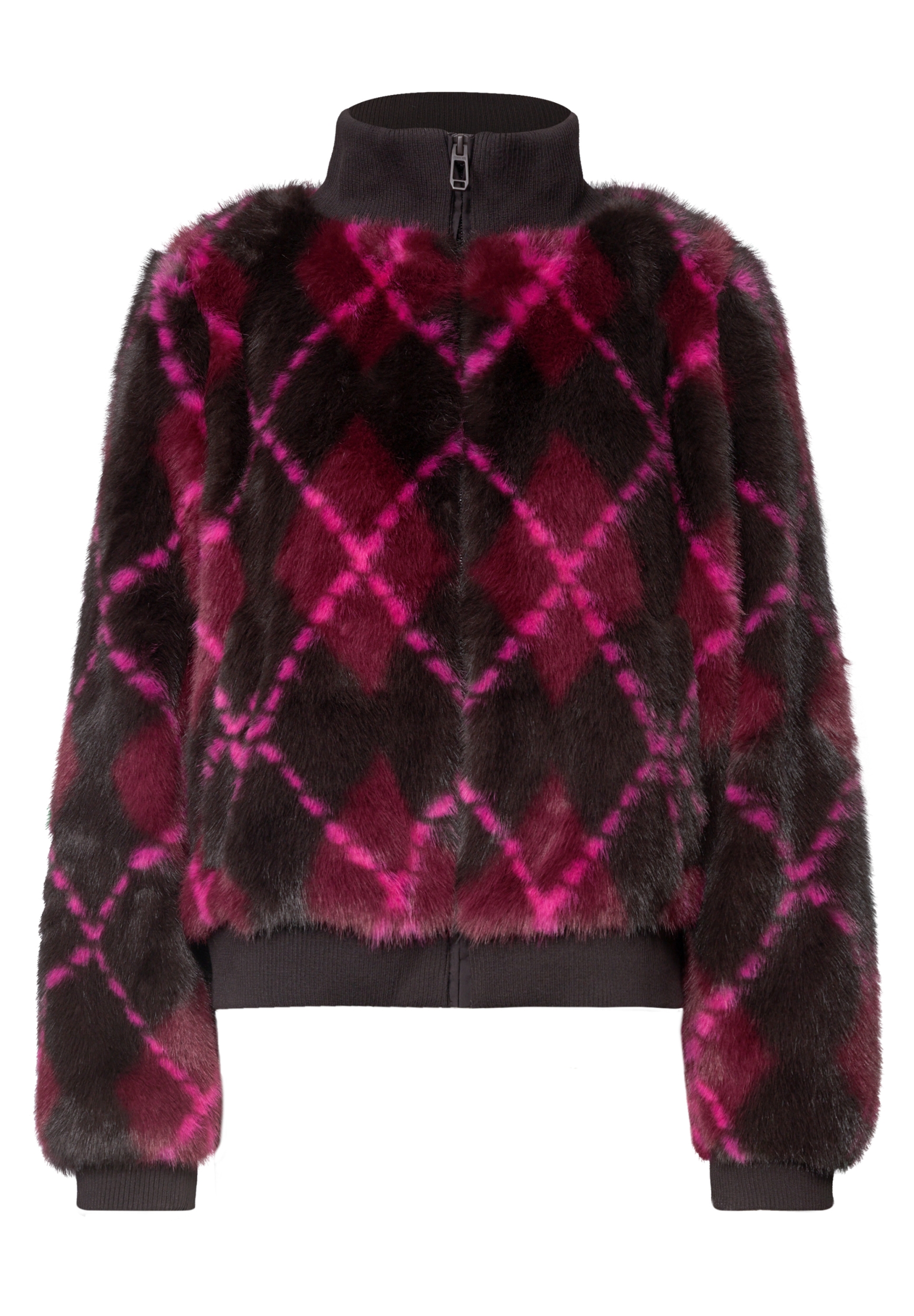 Studio Check Fake Fur Bomber J #1