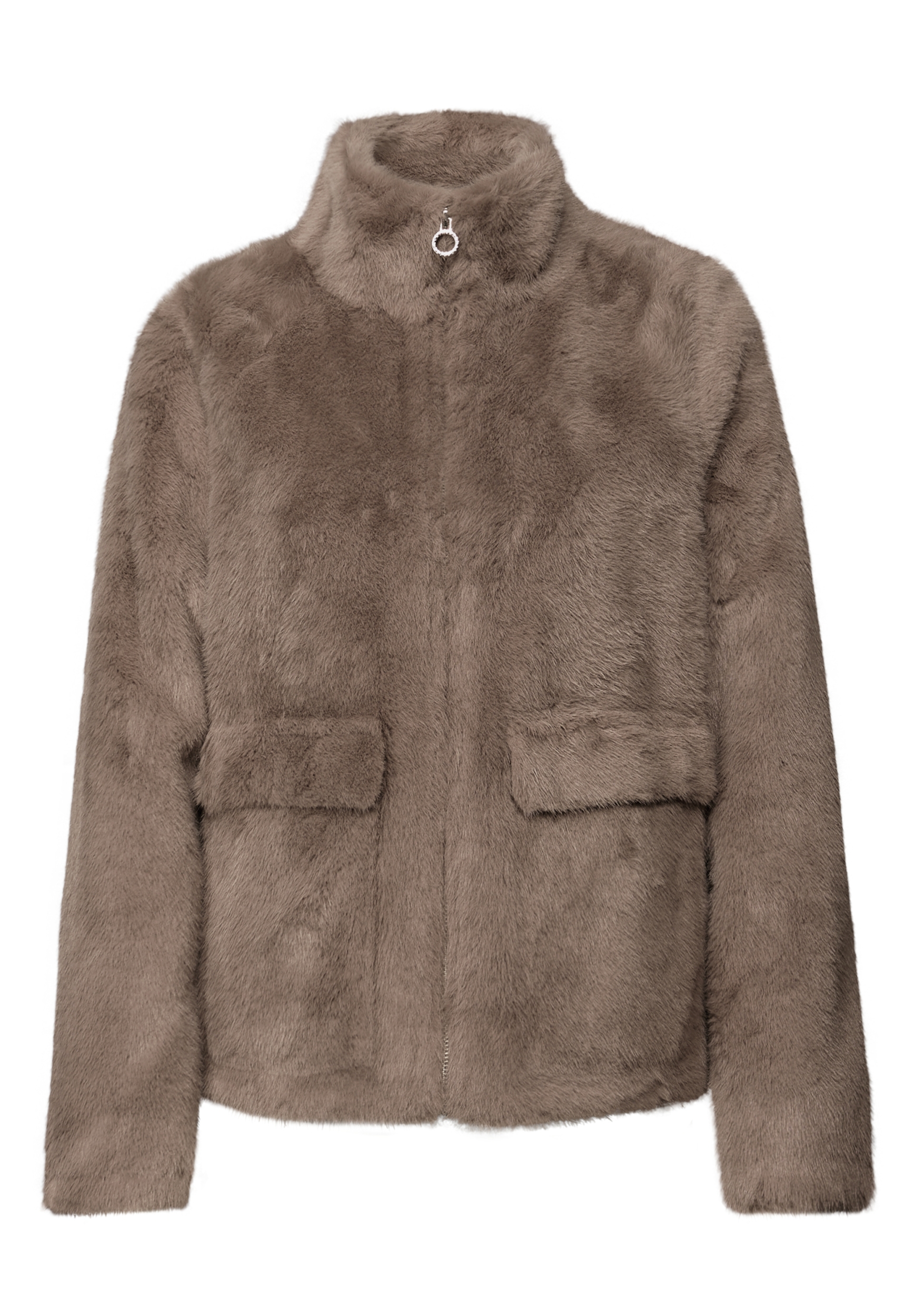 Fake Fur Jkt w. Stand Up Colla #1