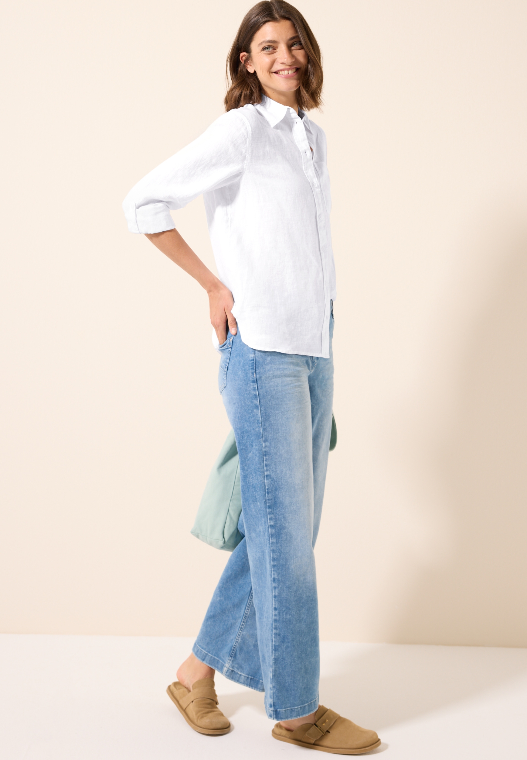 LINEN_ Solid Shirt Blouse #5