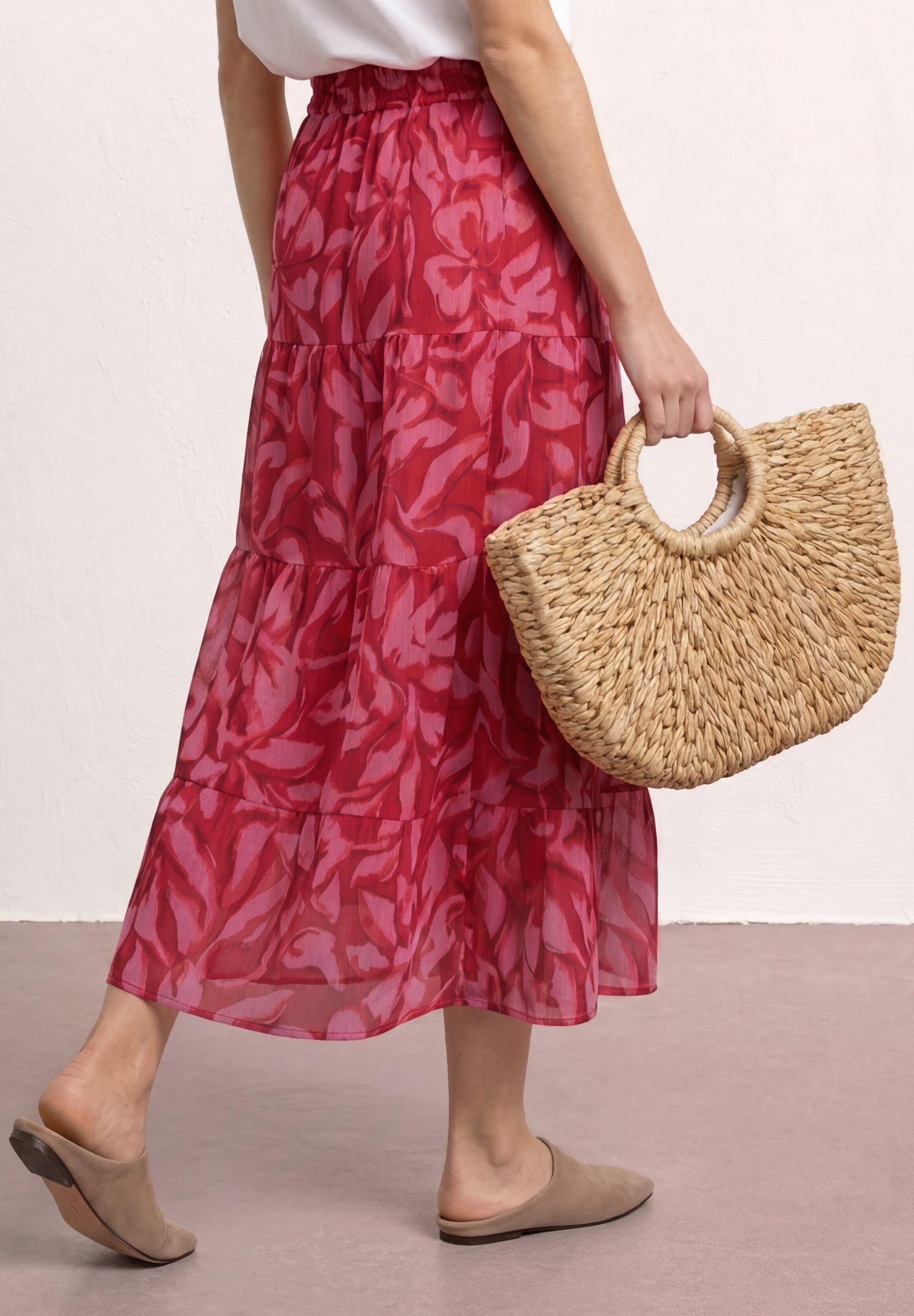 Maxi Volant Chiffon skirt_AOP #4