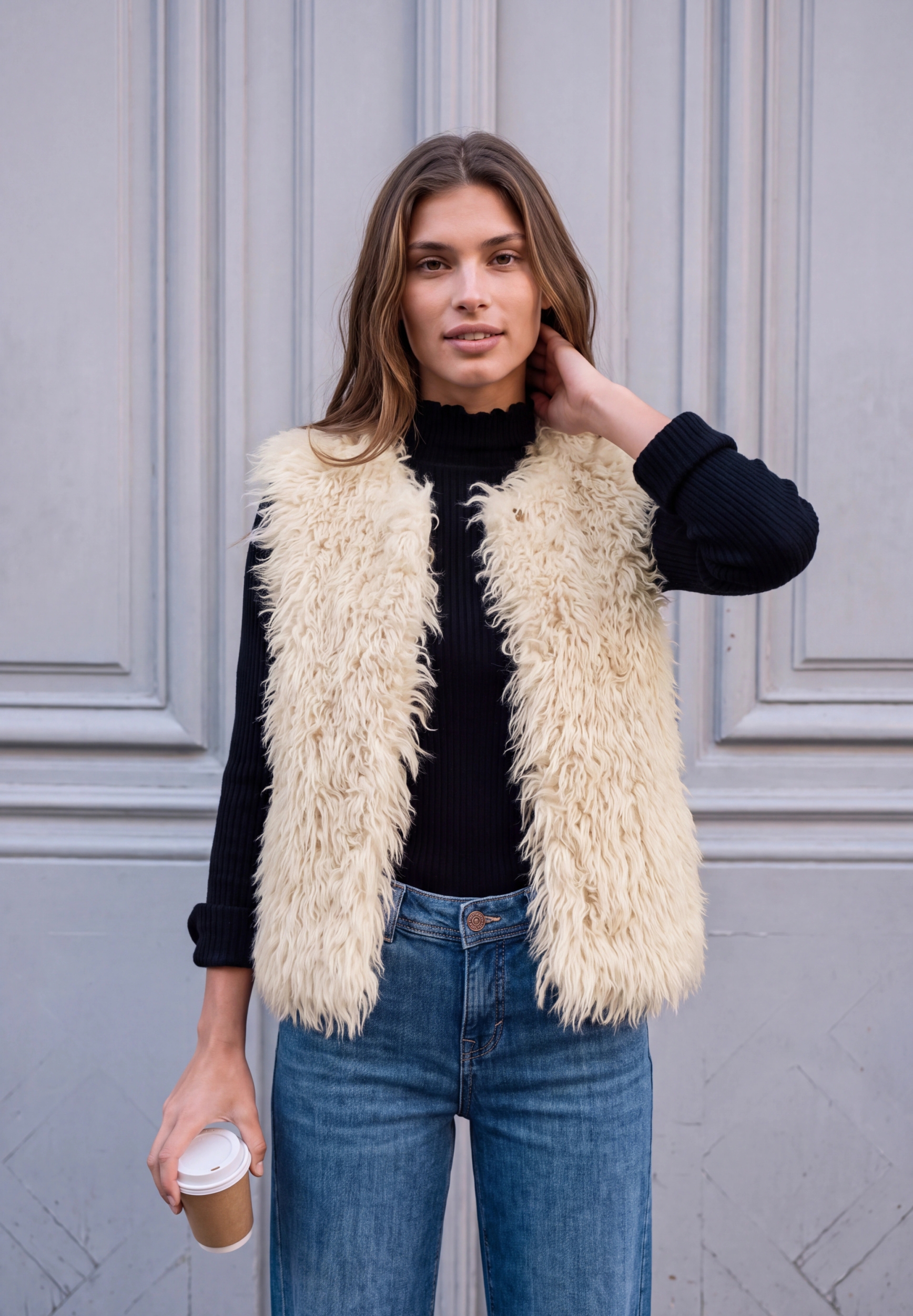 Studio Fake Fur Vest #6
