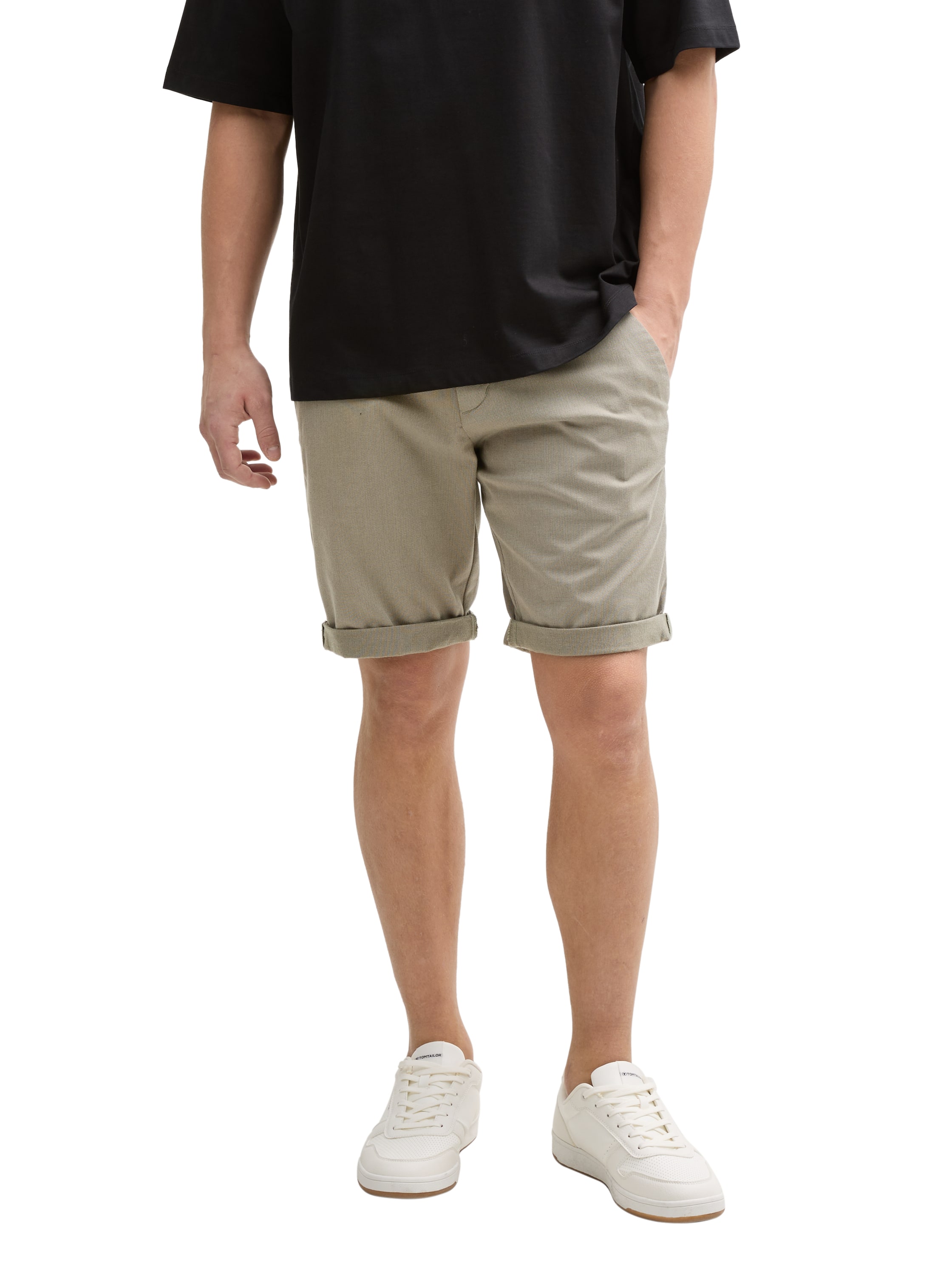 Regular Fit Chino Shorts mit Gürtel