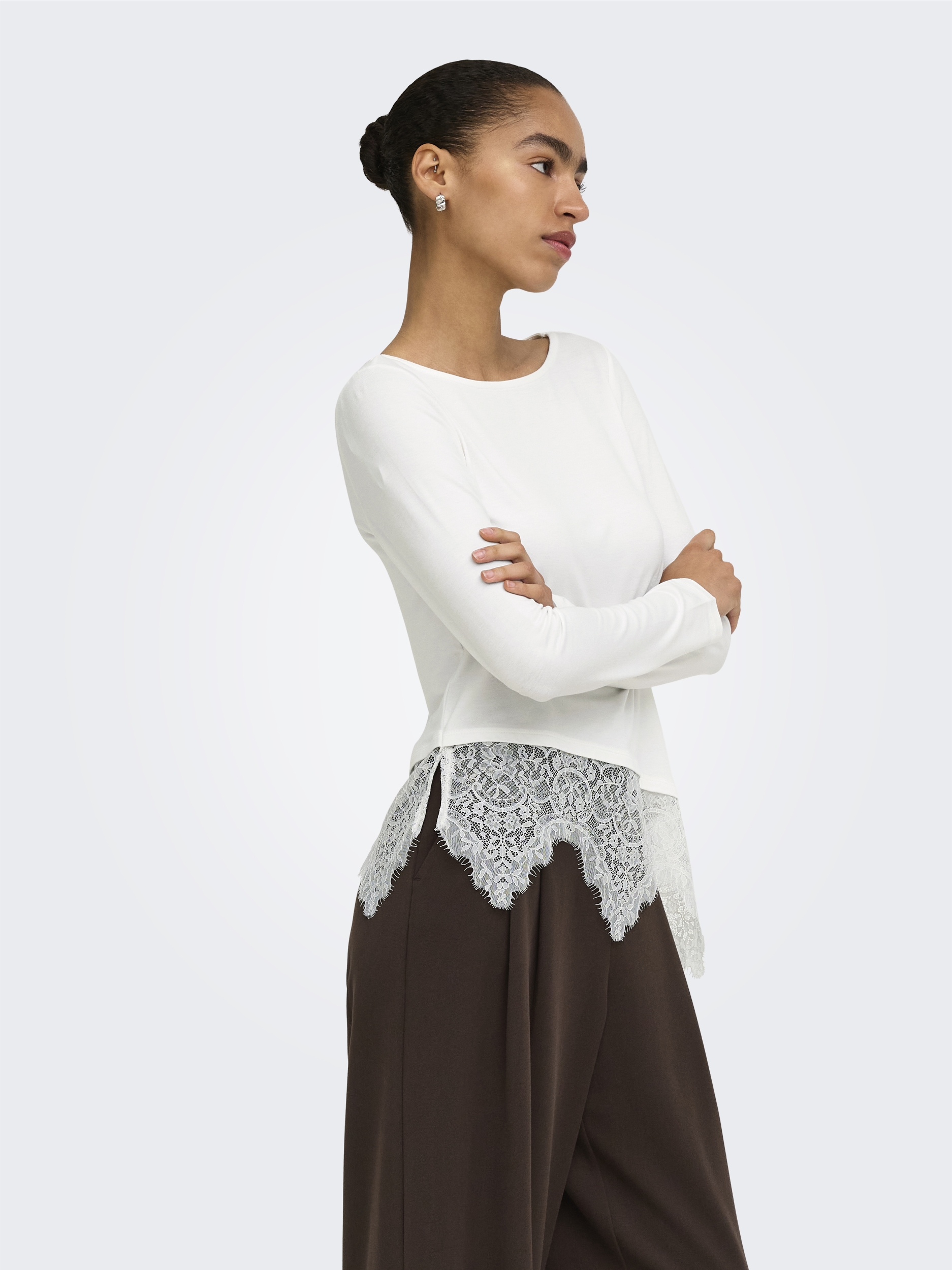ONLLAILA LS LACE MIX TOP JRS #4