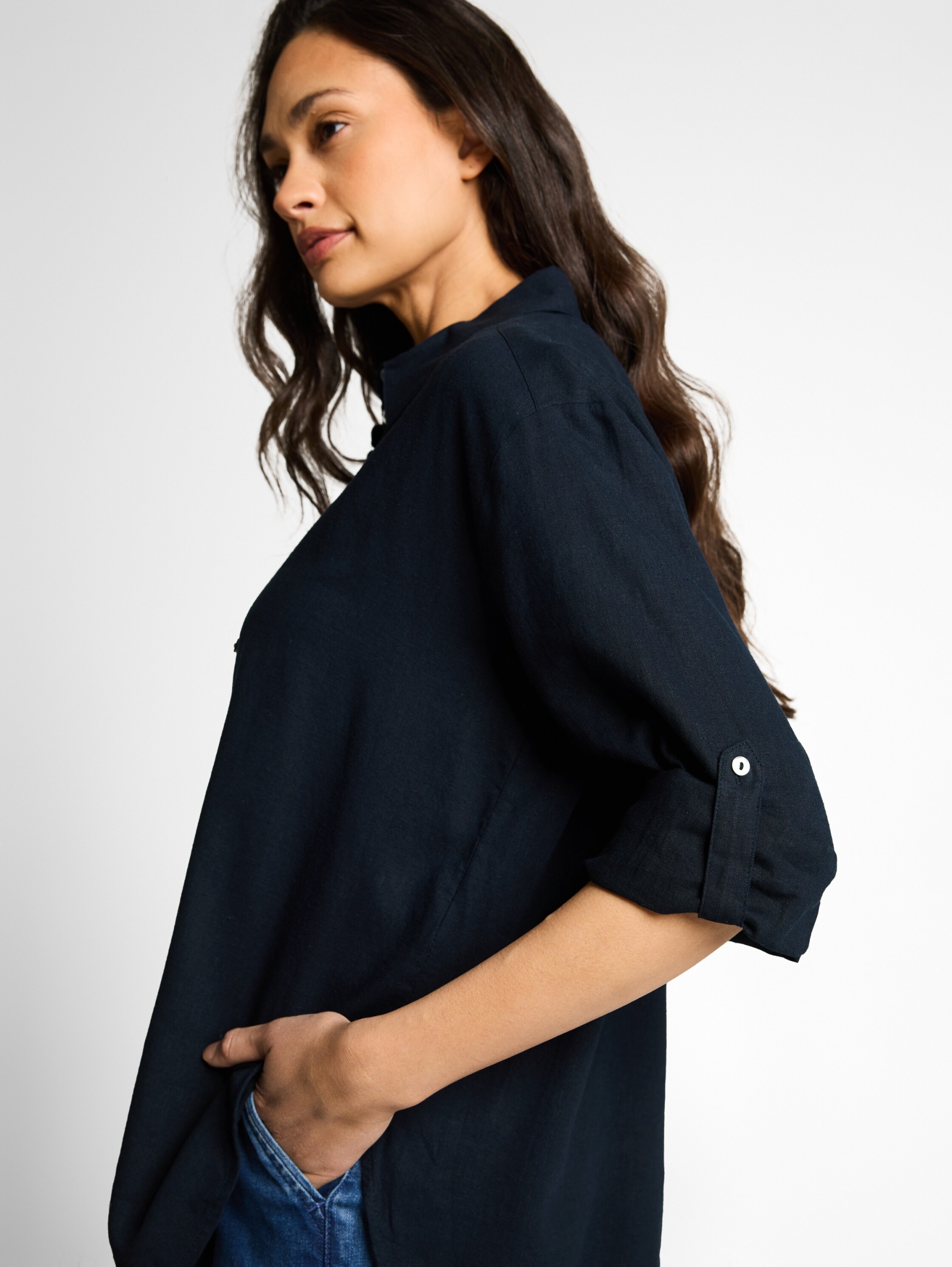 blouse shirt with linen #8