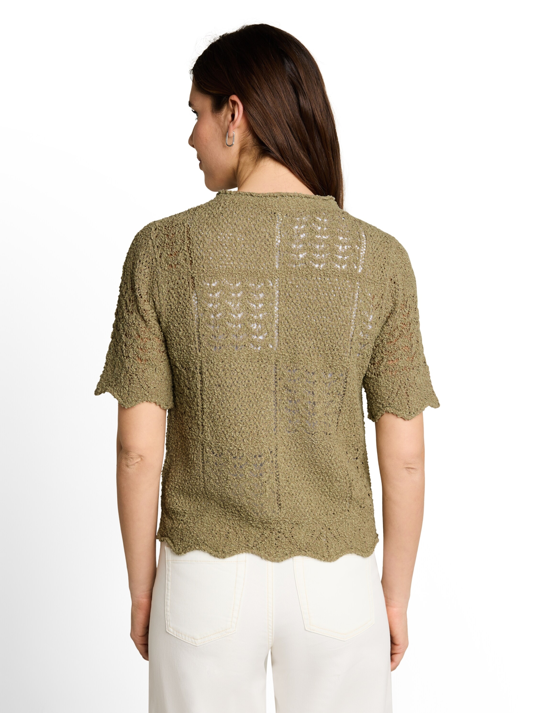 Knit structure mix cardigan #4