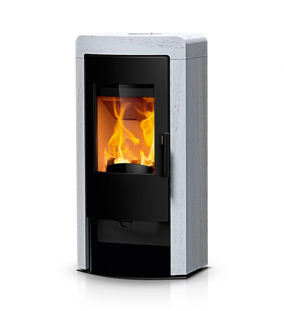 RIKA Kaminofen NEX RTR4 Stein weiß schwarz AH