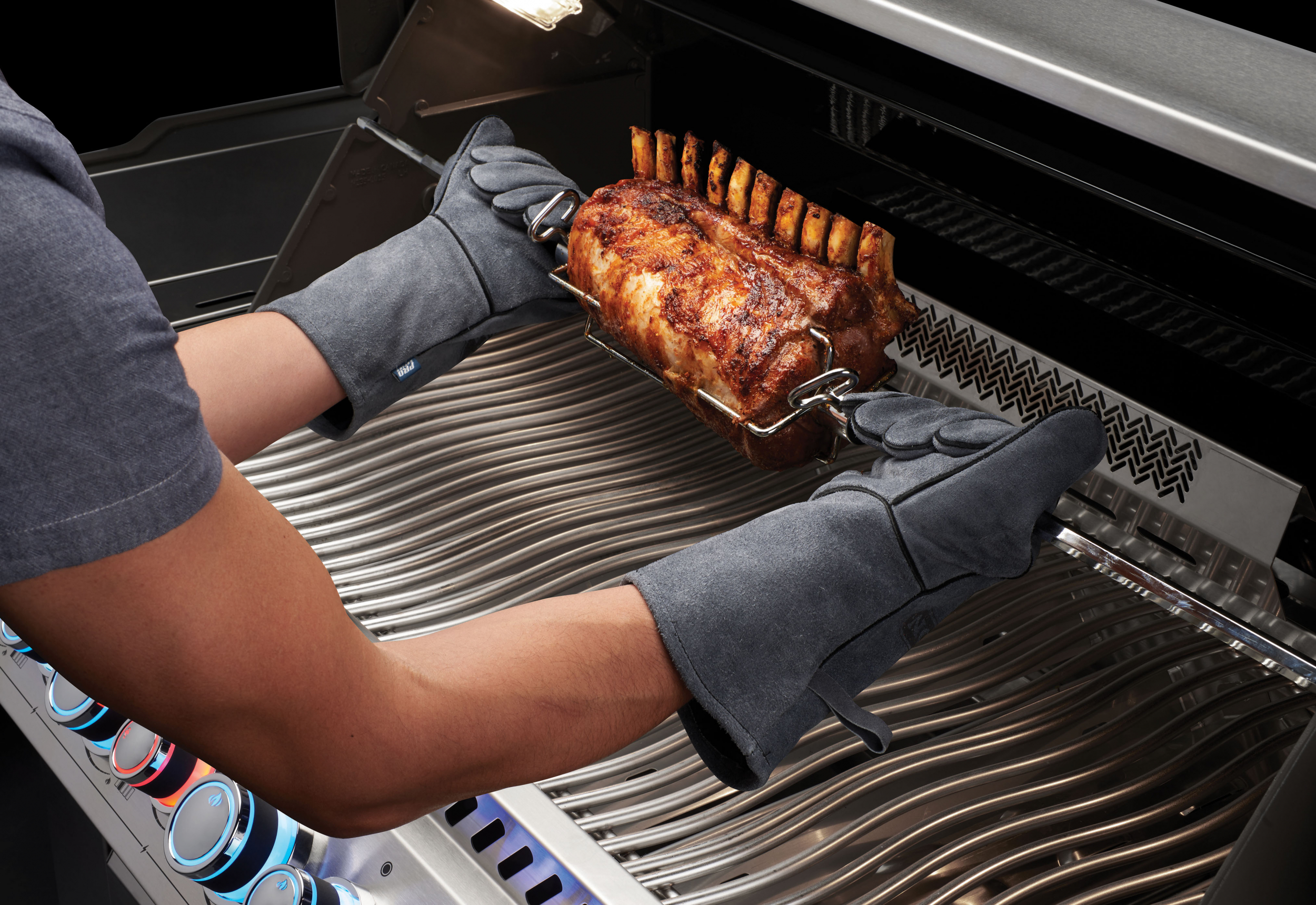 feste Leder-Grillhandschuhe (1 Paar) #2