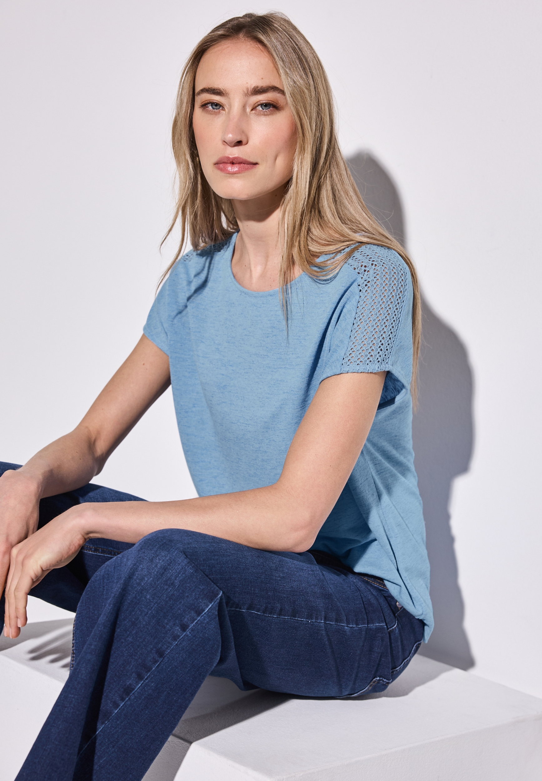 LTD QR linen look shirt w.lace #6