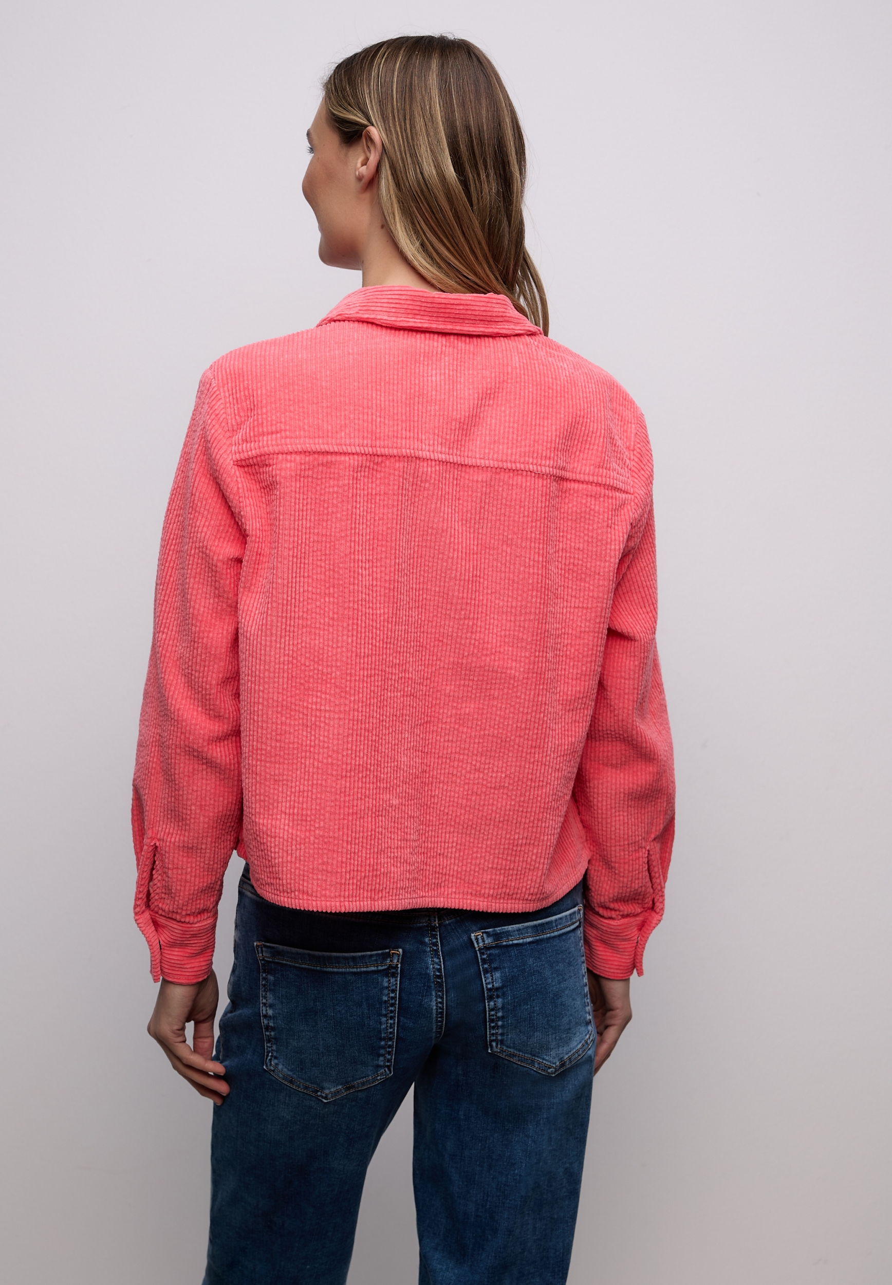 QR Corduroy shirtcollar blouse #4