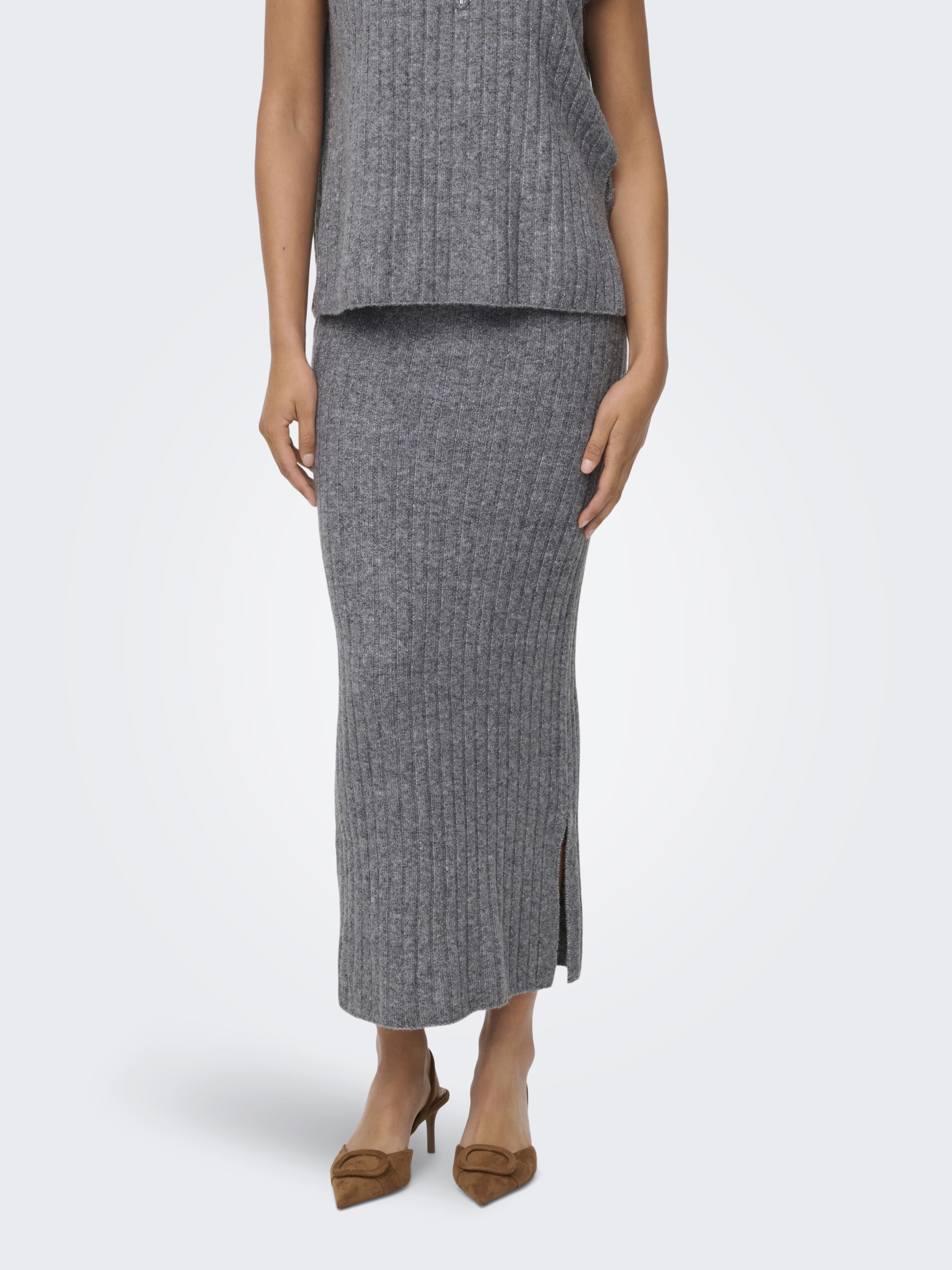 ONLJEANETT LIFE RIB LONG SKIRT CC KNT #6