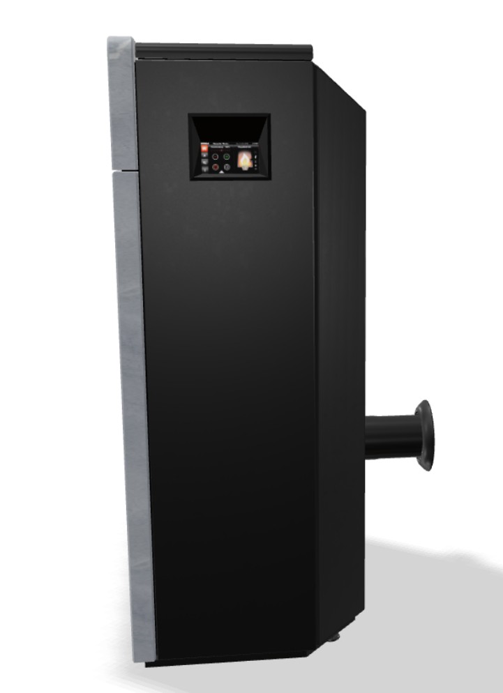 DOMO II mit Speckstein +  Deckel Rauchrohanschluss hinten/oben #2