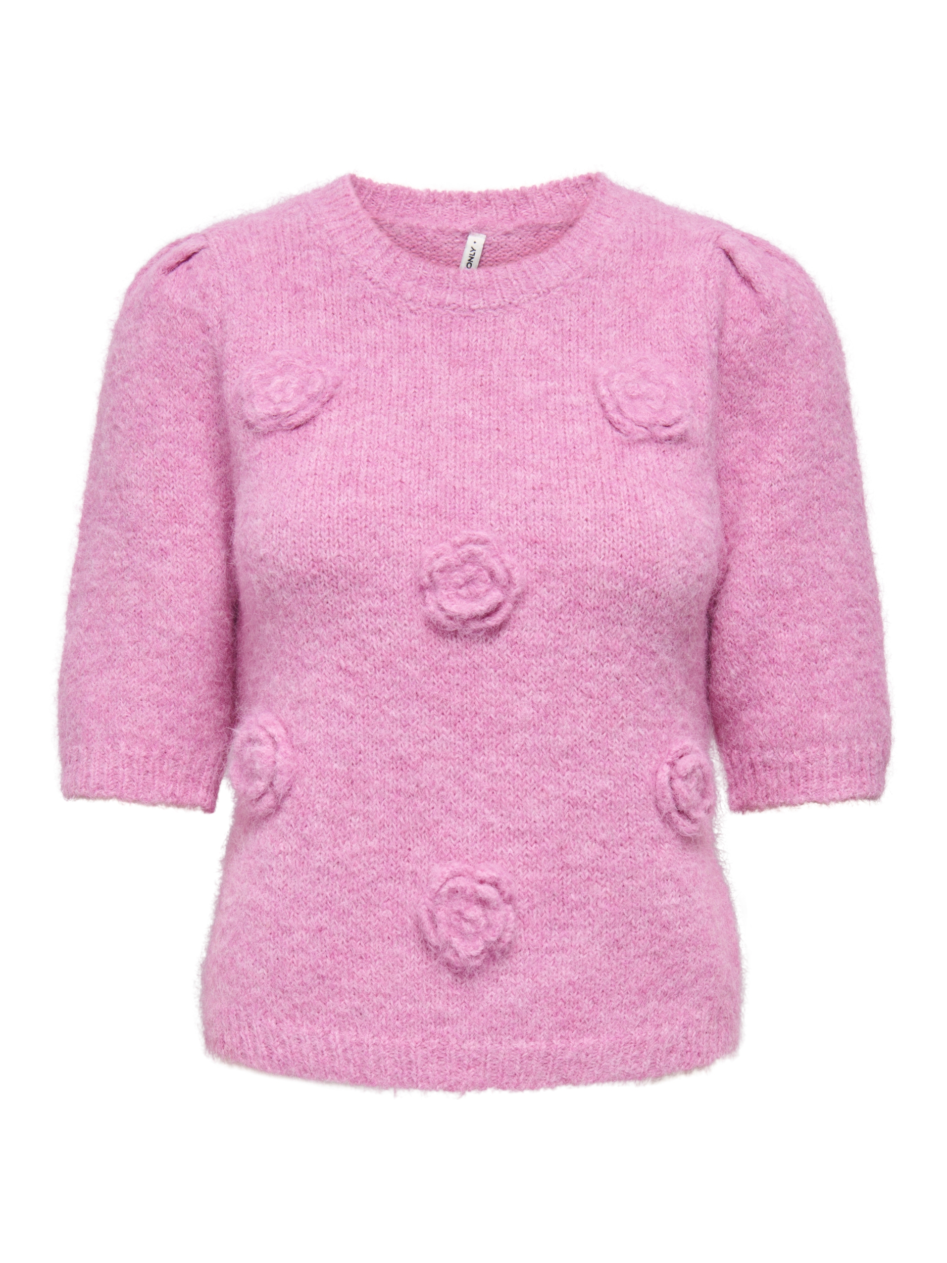 ONLZAGGIE SS FLOWER O-NECK CC KNT #1