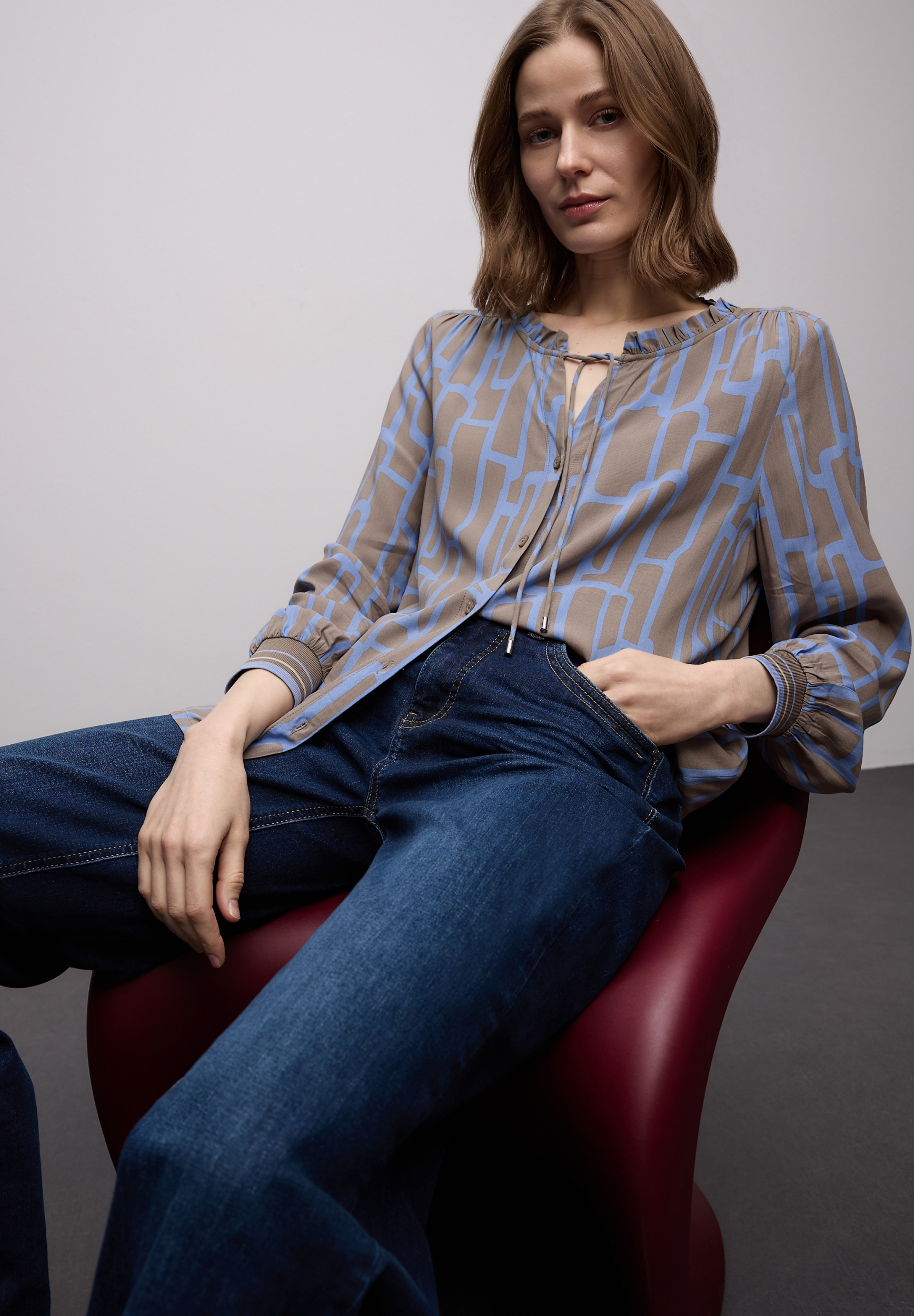 LTD QR Tunic blouse w tapes AO #6